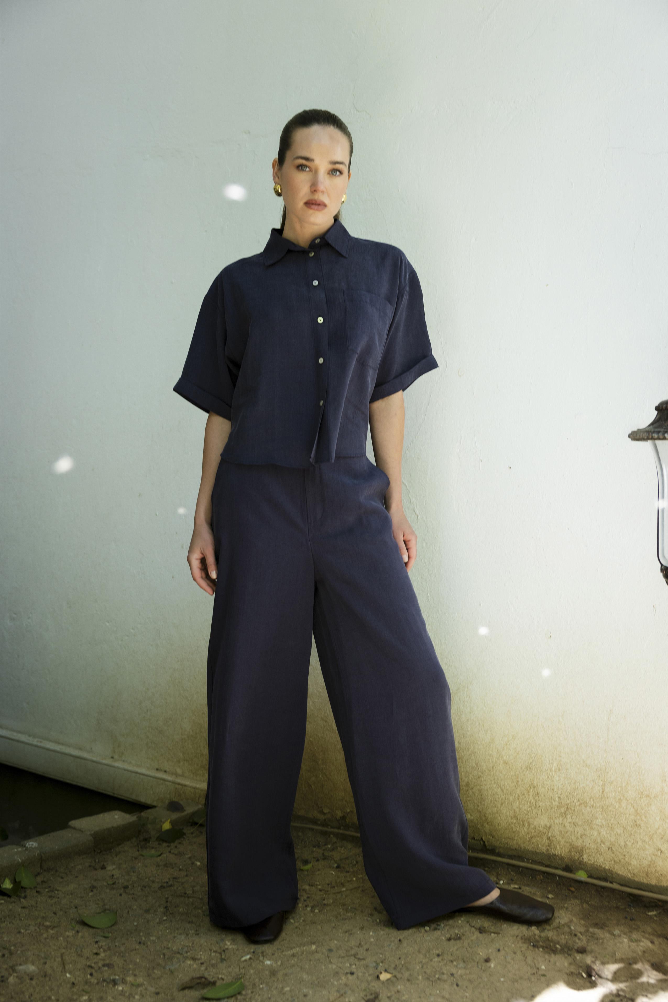 51156 GÖMLEK PANTOLON TAKIM LACİVERT