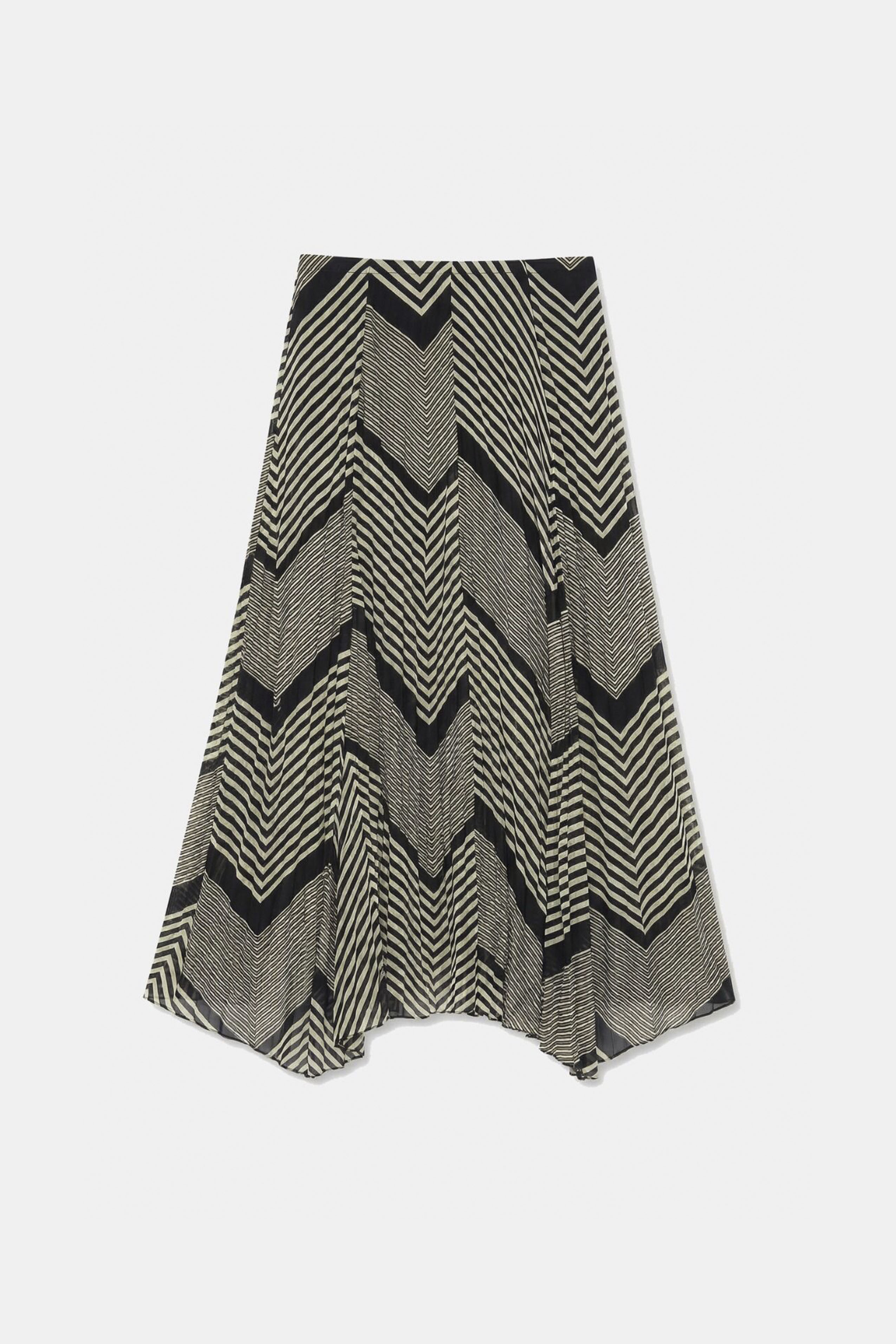 3373 ŞİFON ETEK SİYAH