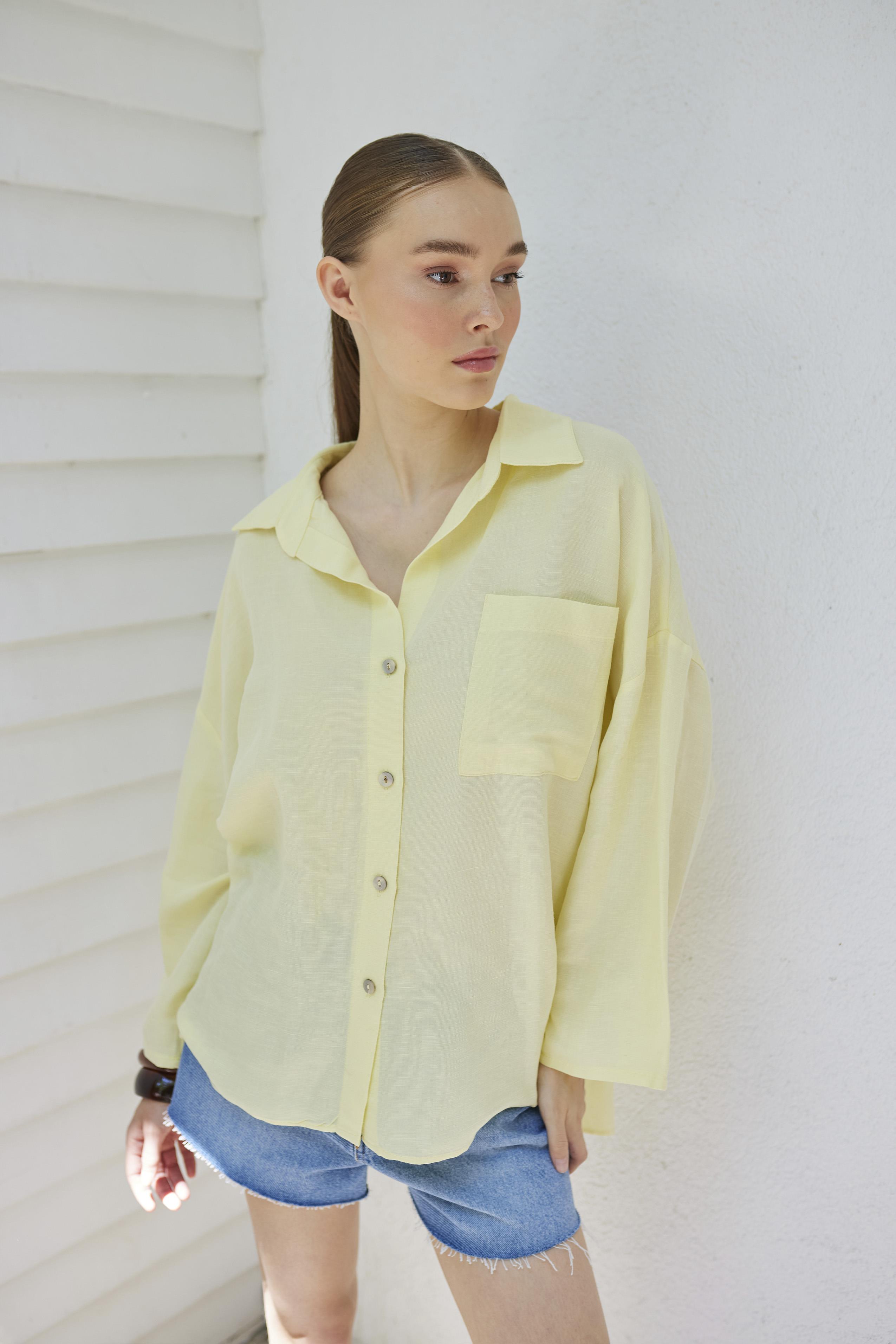 4977 OVERSIZE GÖMLEK SARI