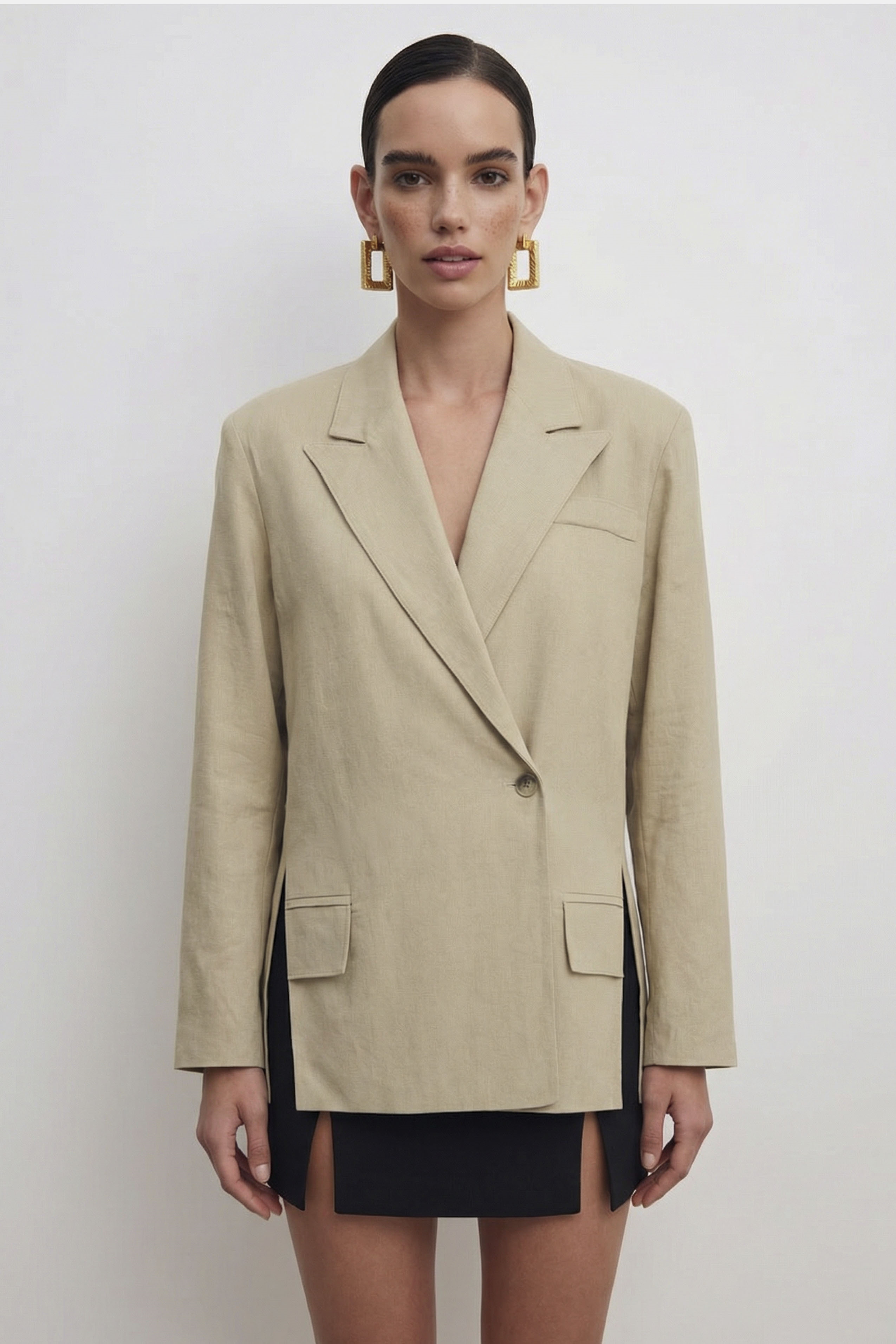 9670 KETEN BLAZER CEKET TAŞ