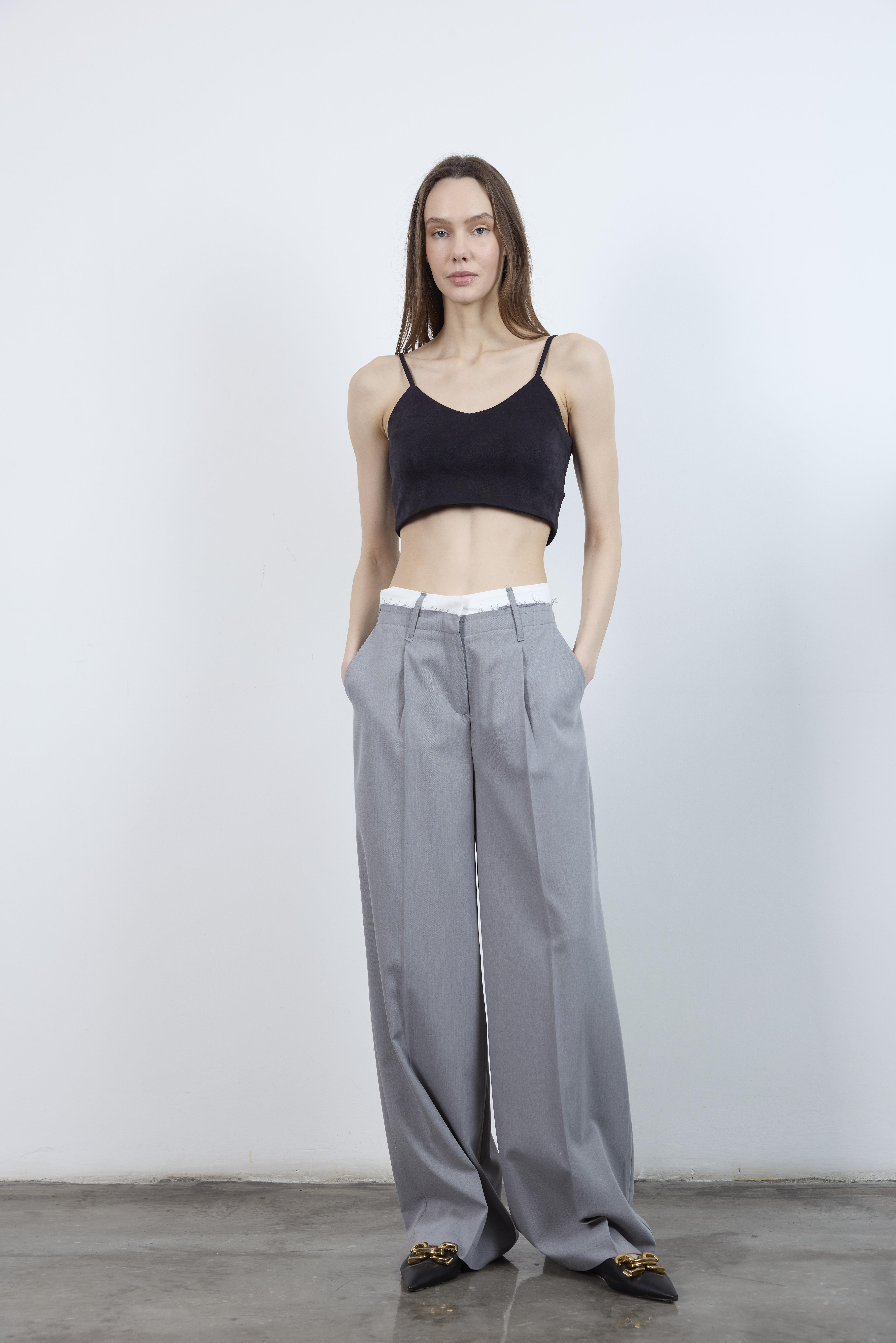 50949 POLİVİSKON PANTOLON GRİ