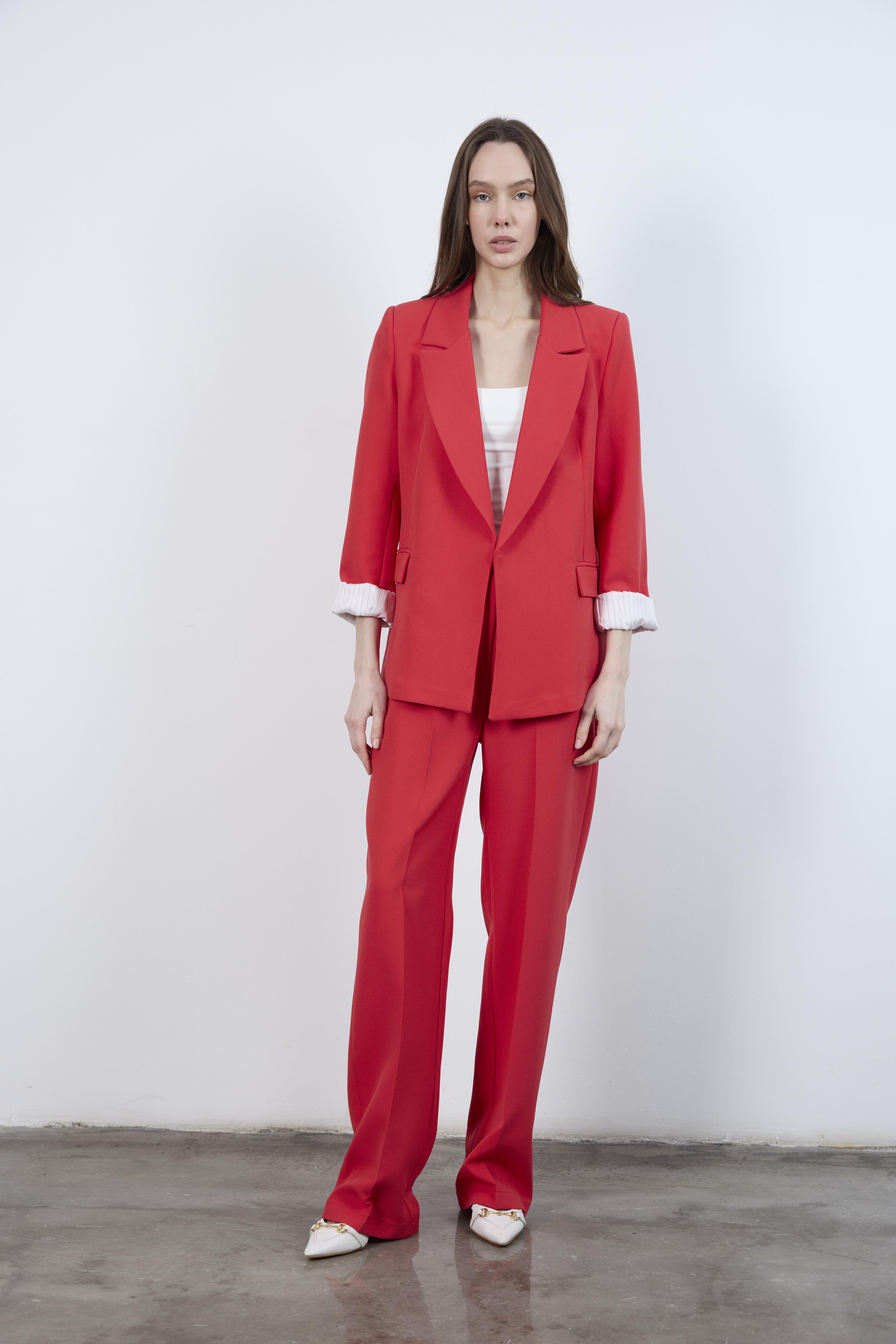 50714 PALAZZO PAÇA PANTOLON KIRMIZI