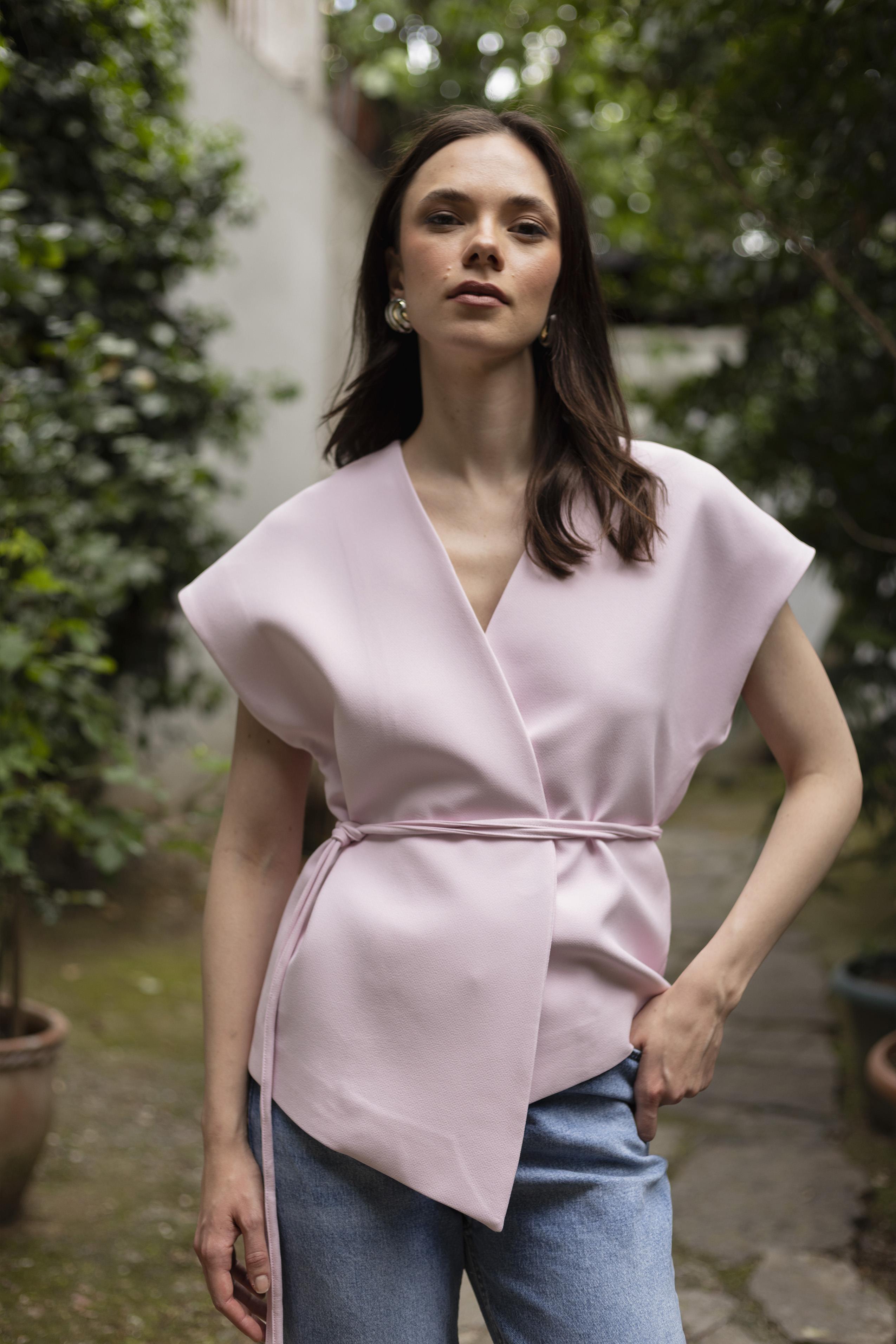 9567 ATLAS YELEK ŞEKER PEMBE