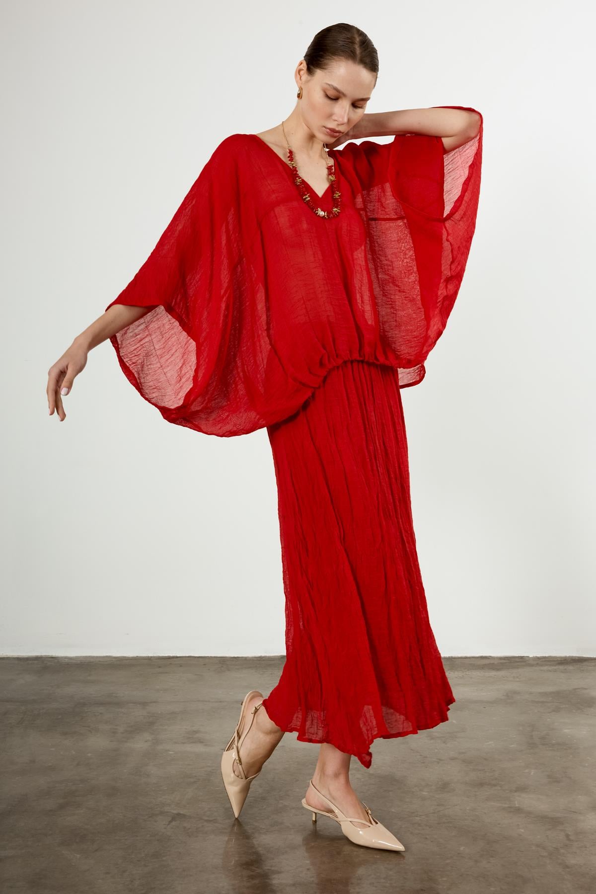 51134 BLUZ ETEK TAKIM KIRMIZI