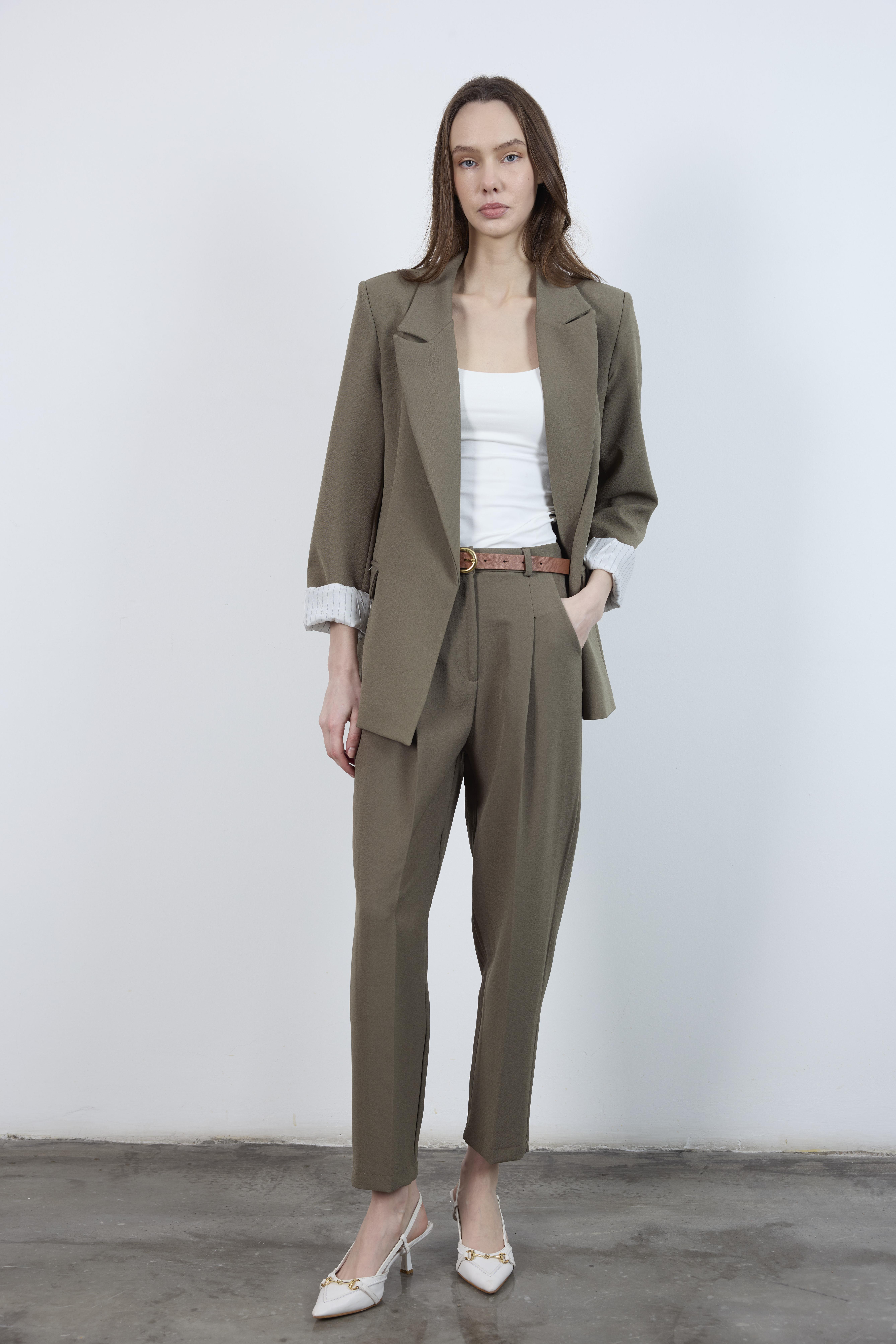 50938 KEMERLİ PANTOLON HAKİ