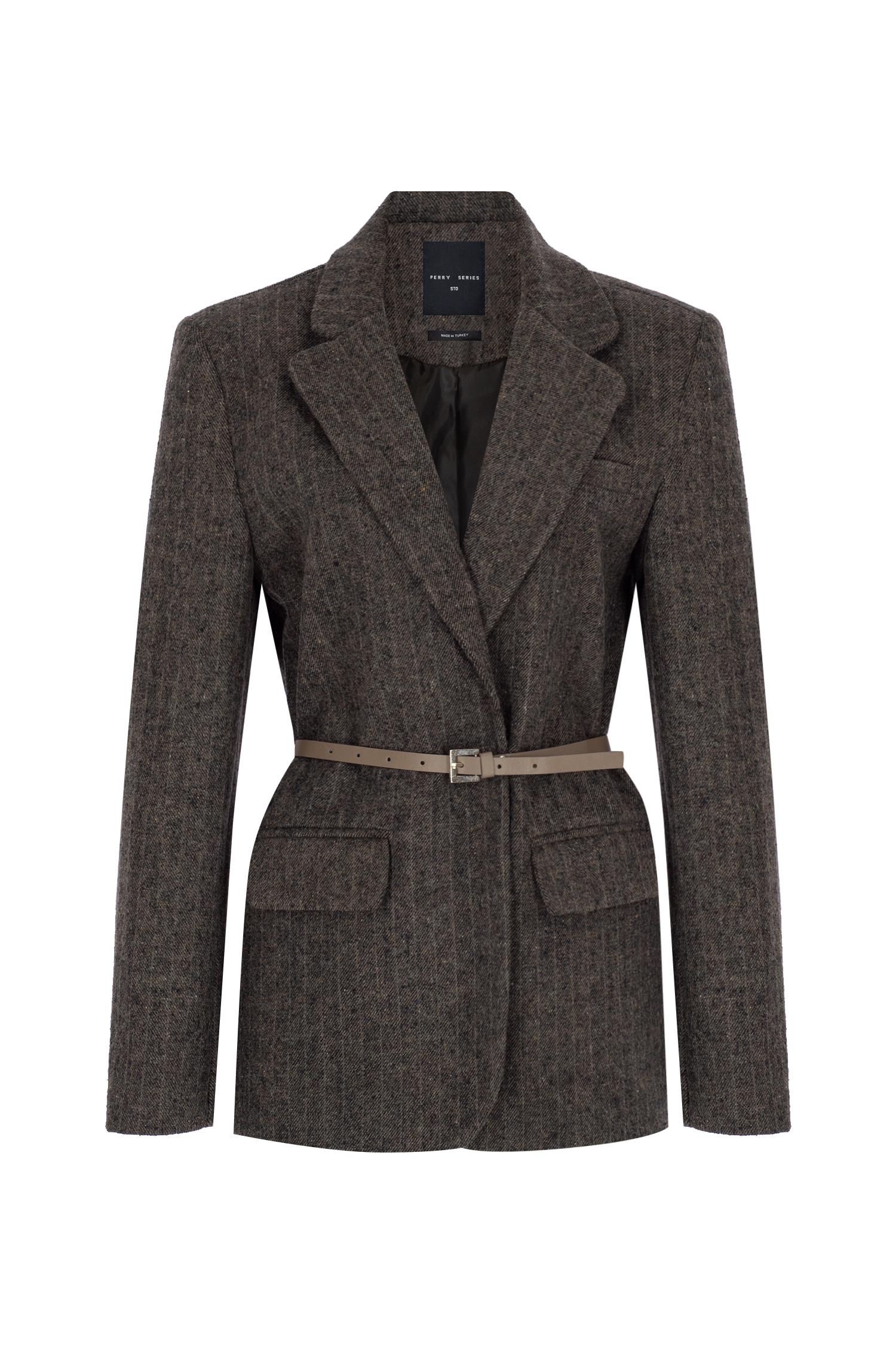 9634 ÇİZGİLİ CEKET VİZON