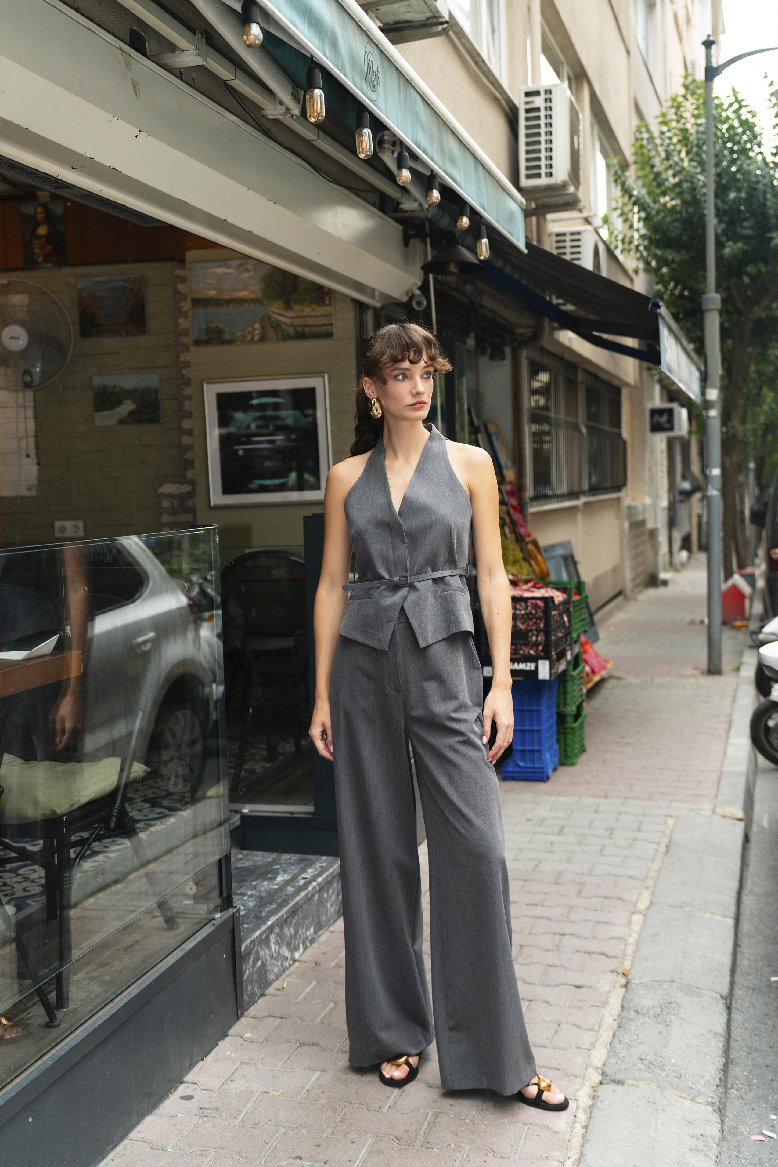 9600 YELEK PANTOLON TAKIM ANTRASİT