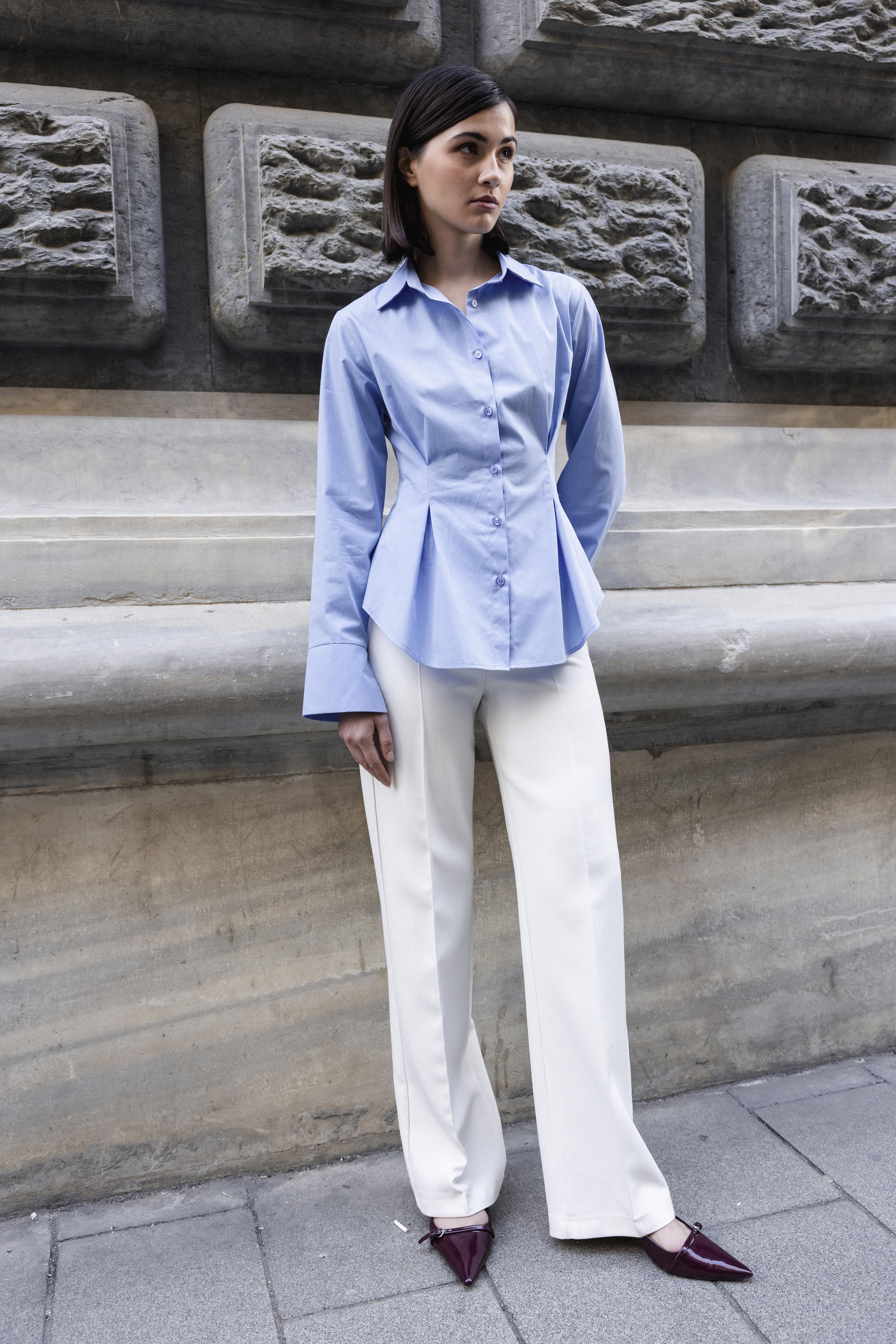 4965 PİLİLİ GÖMLEK MAVİ