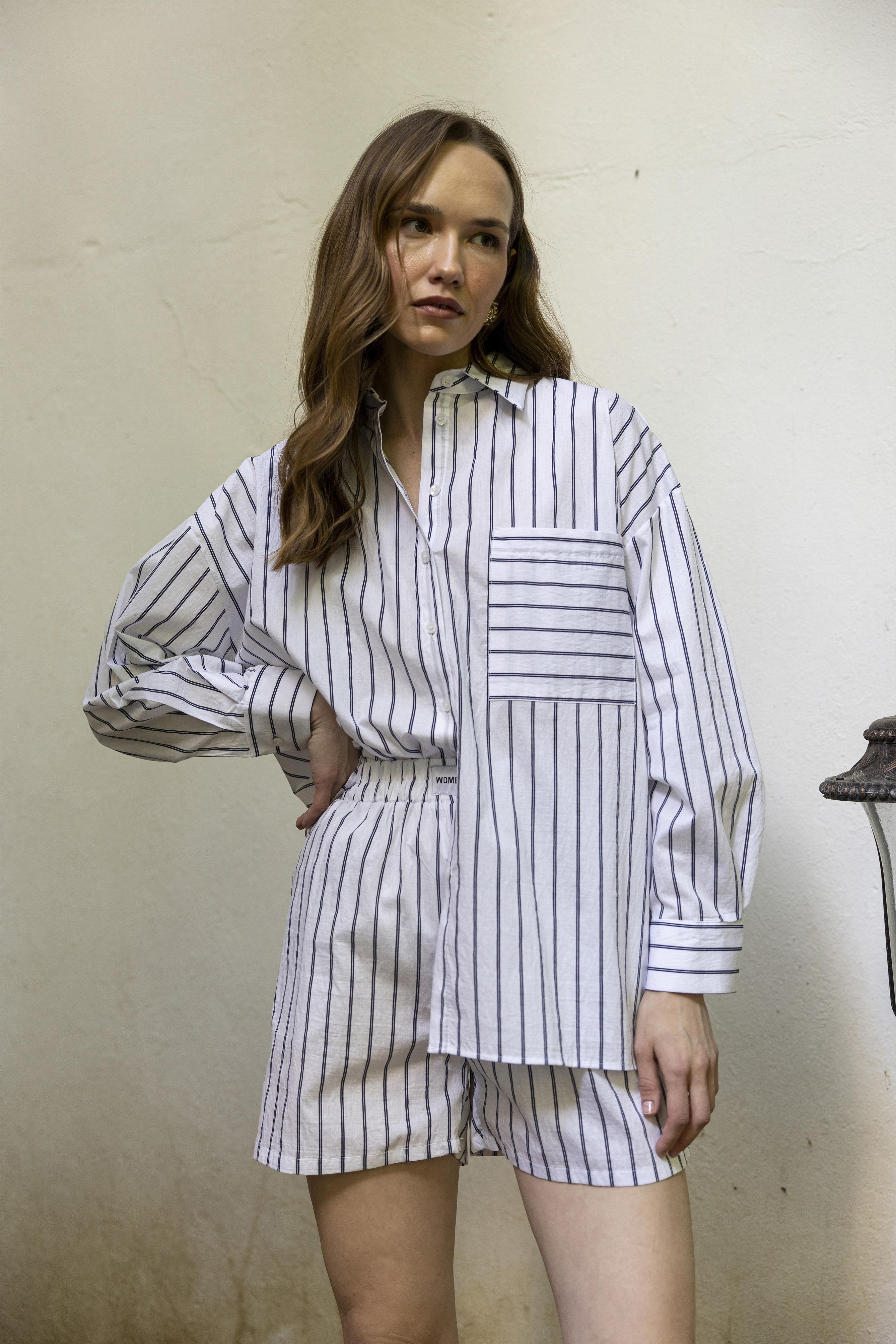 51177 GÖMLEK ŞORT TAKIM BEYAZ