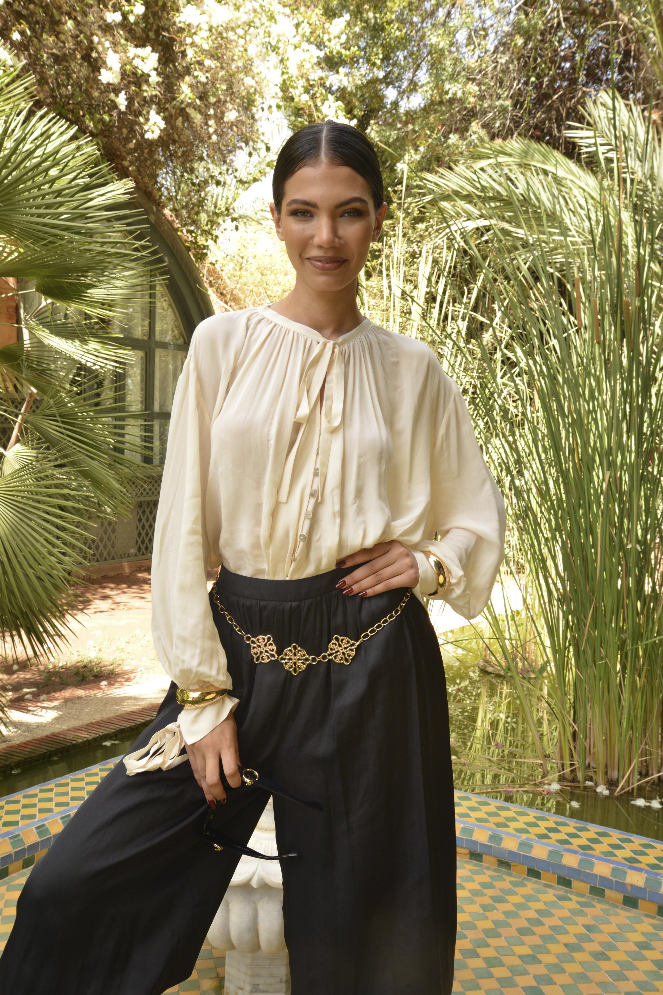 51217 SATEN PANTOLON SİYAH