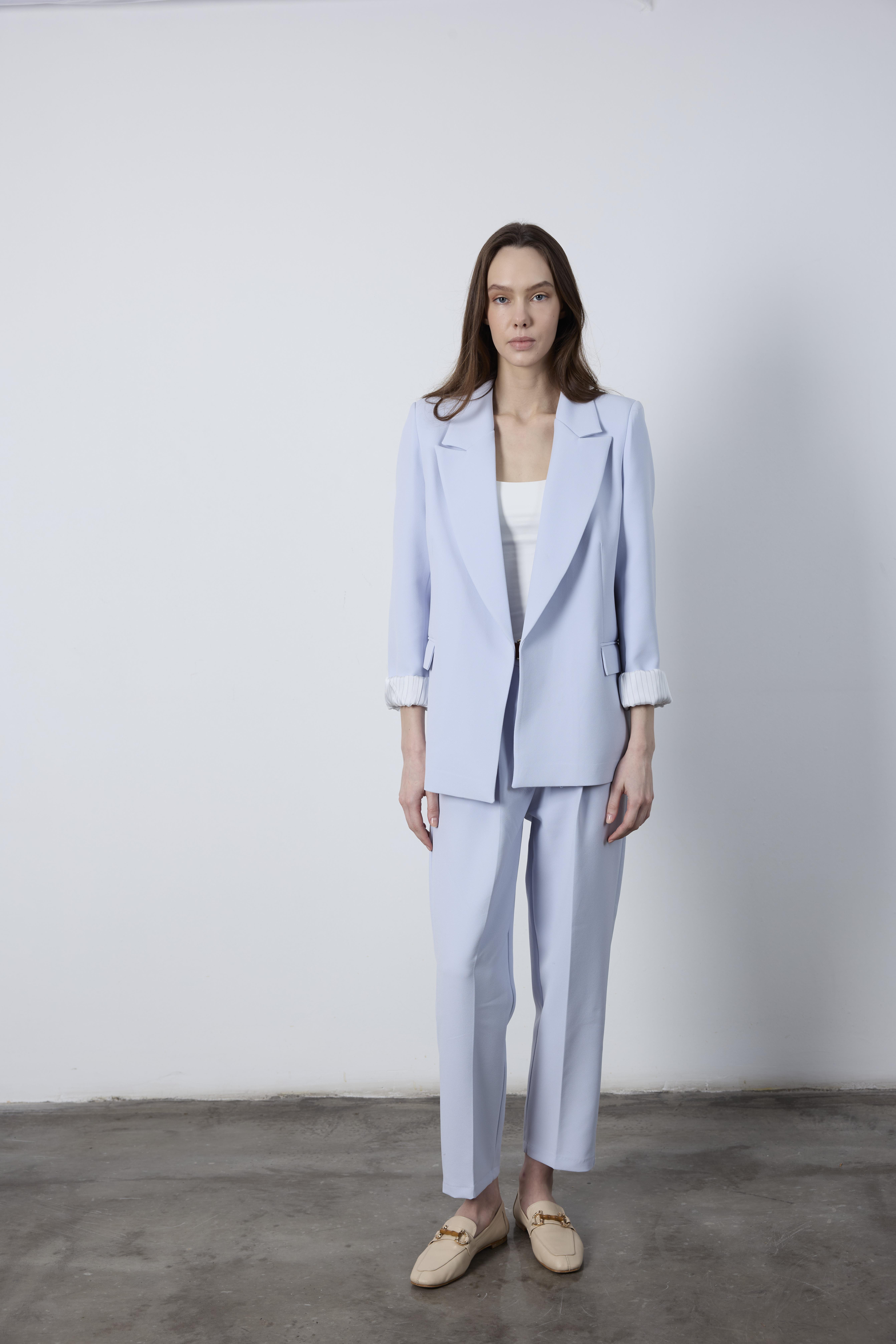 9134 KOLU KATLAMALI CEKET BEBE MAVİ