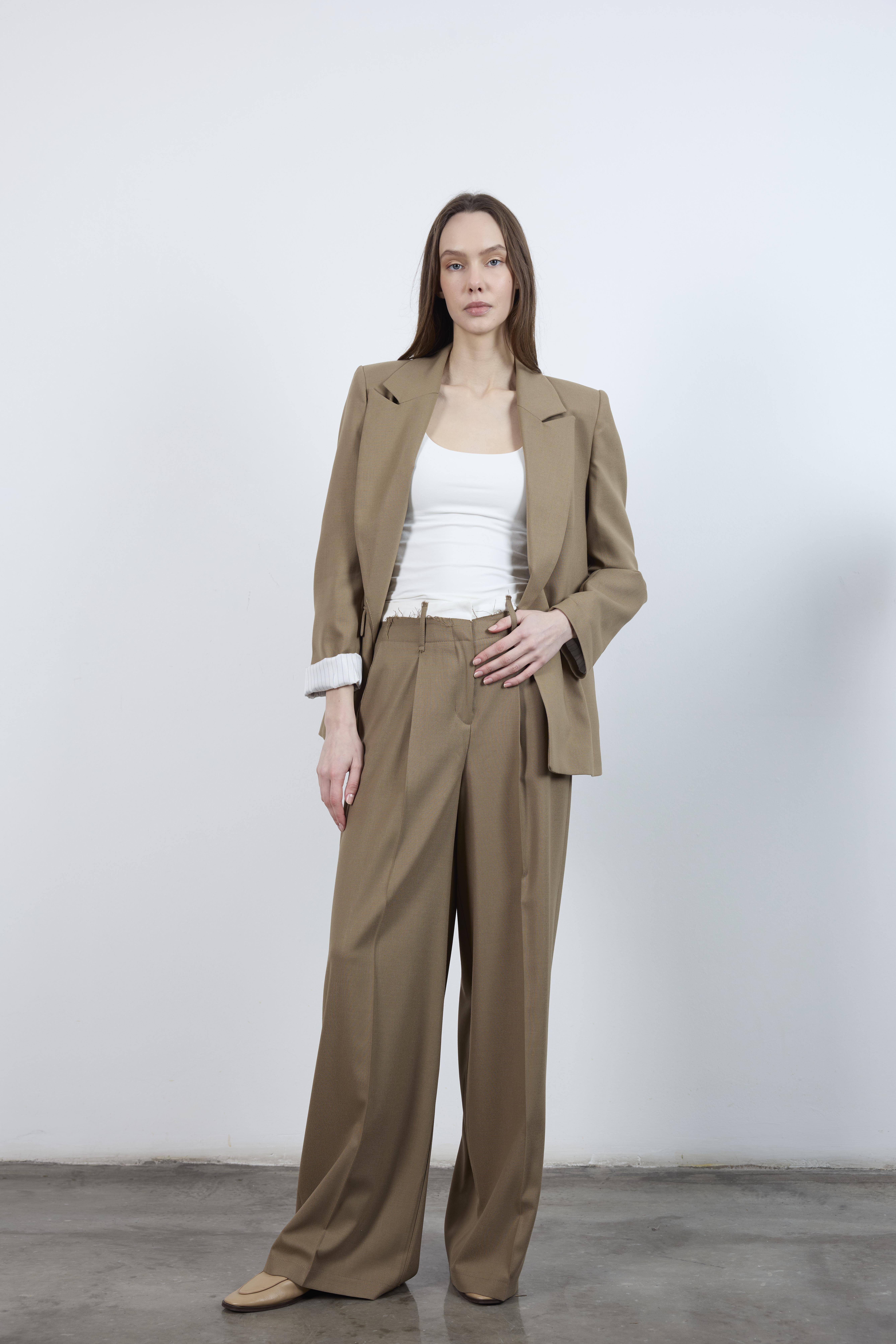 50949 POLİVİSKON PANTOLON KARAMEL