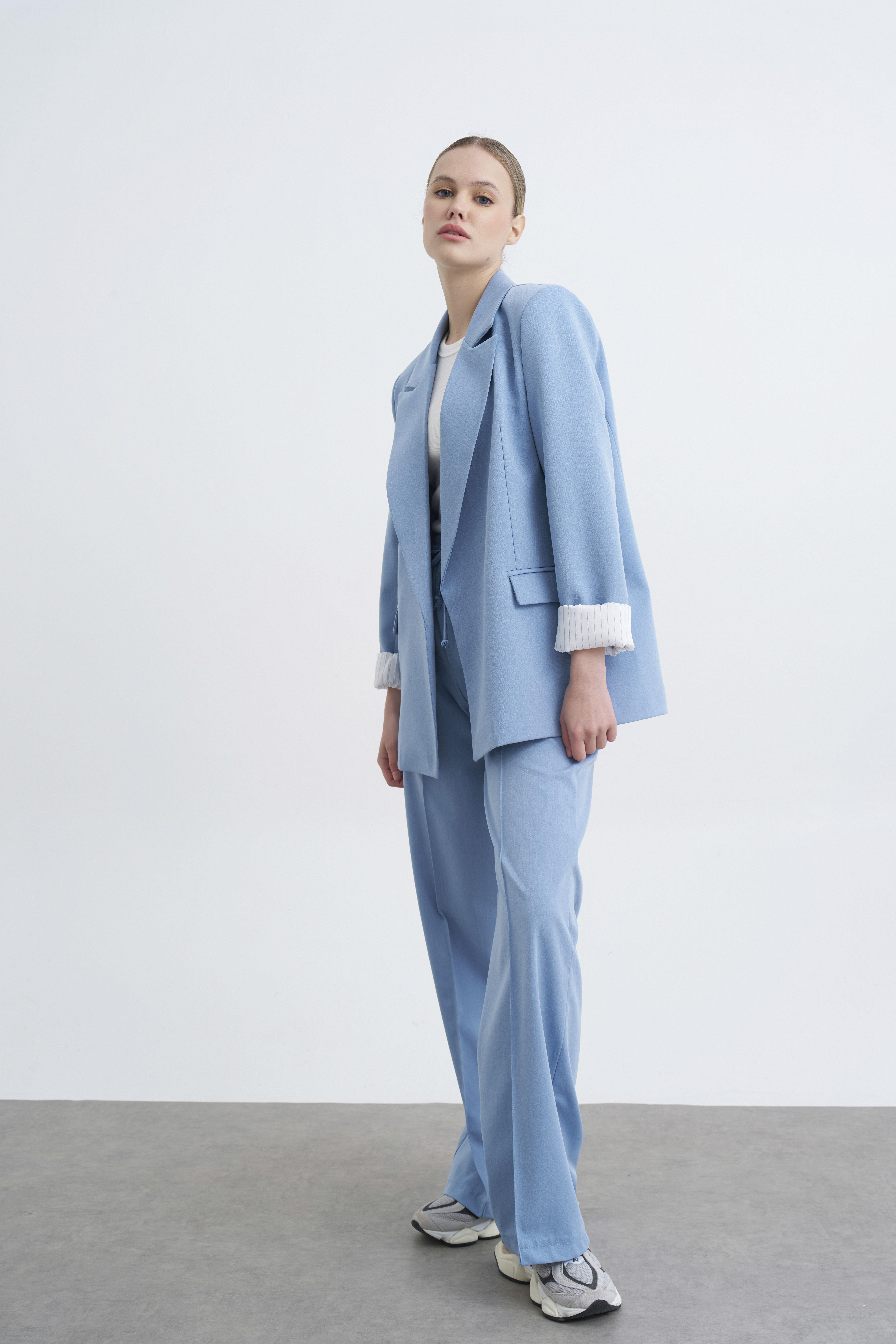 9300 POLİVİSKON CEKET AÇIK MAVİ