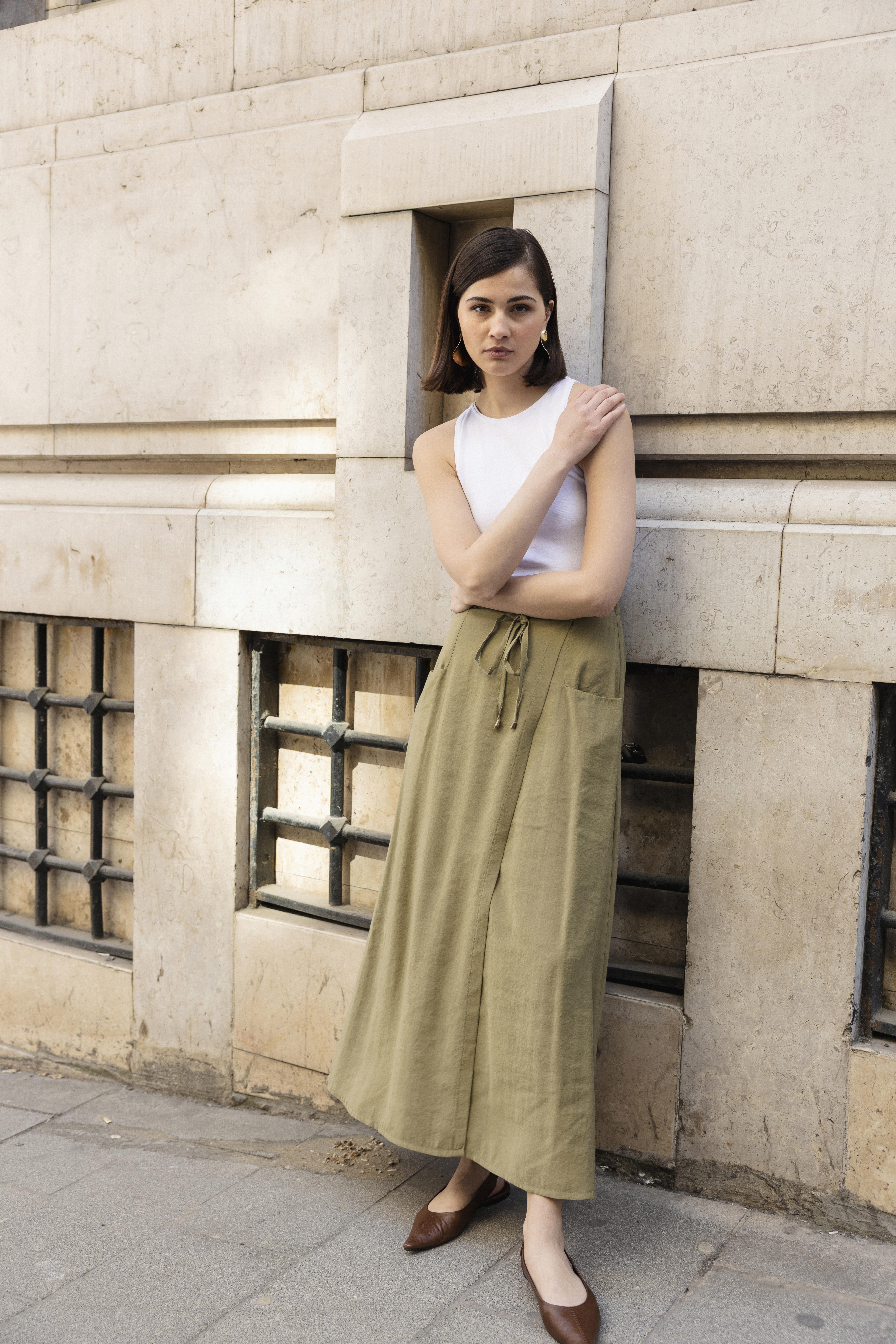 3264 LASTİKLİ ETEK HAKİ