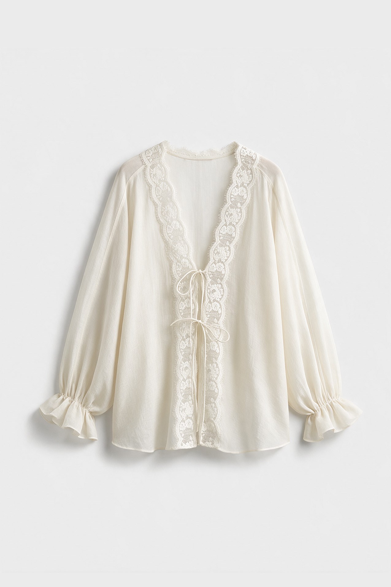 5108 DANTELLİ GÖMLEK OFF WHITE