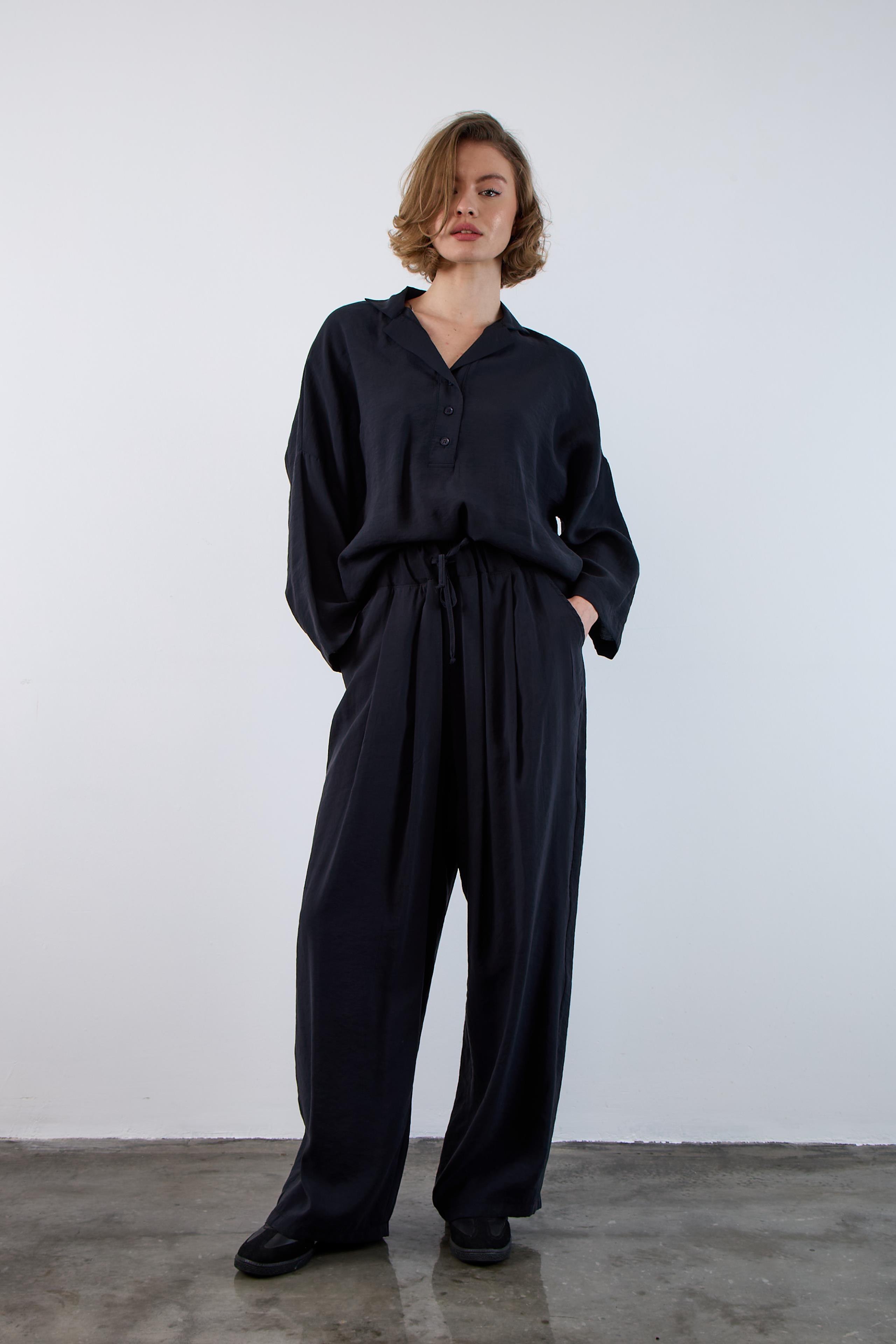 50962 LASTİKLİ PANTOLON SİYAH