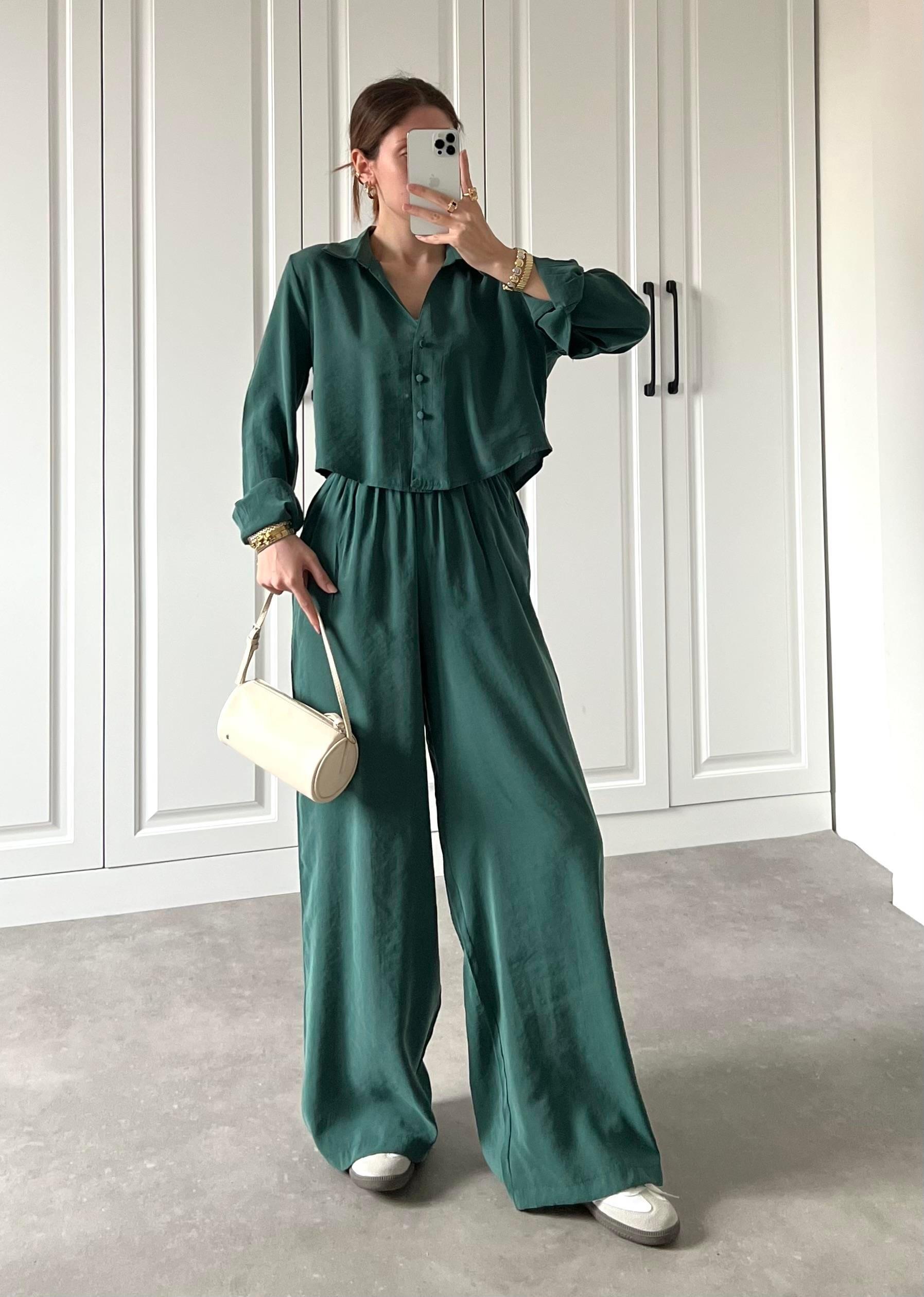 50960 GÖMLEK PANTOLON TAKIM ZÜMRÜT