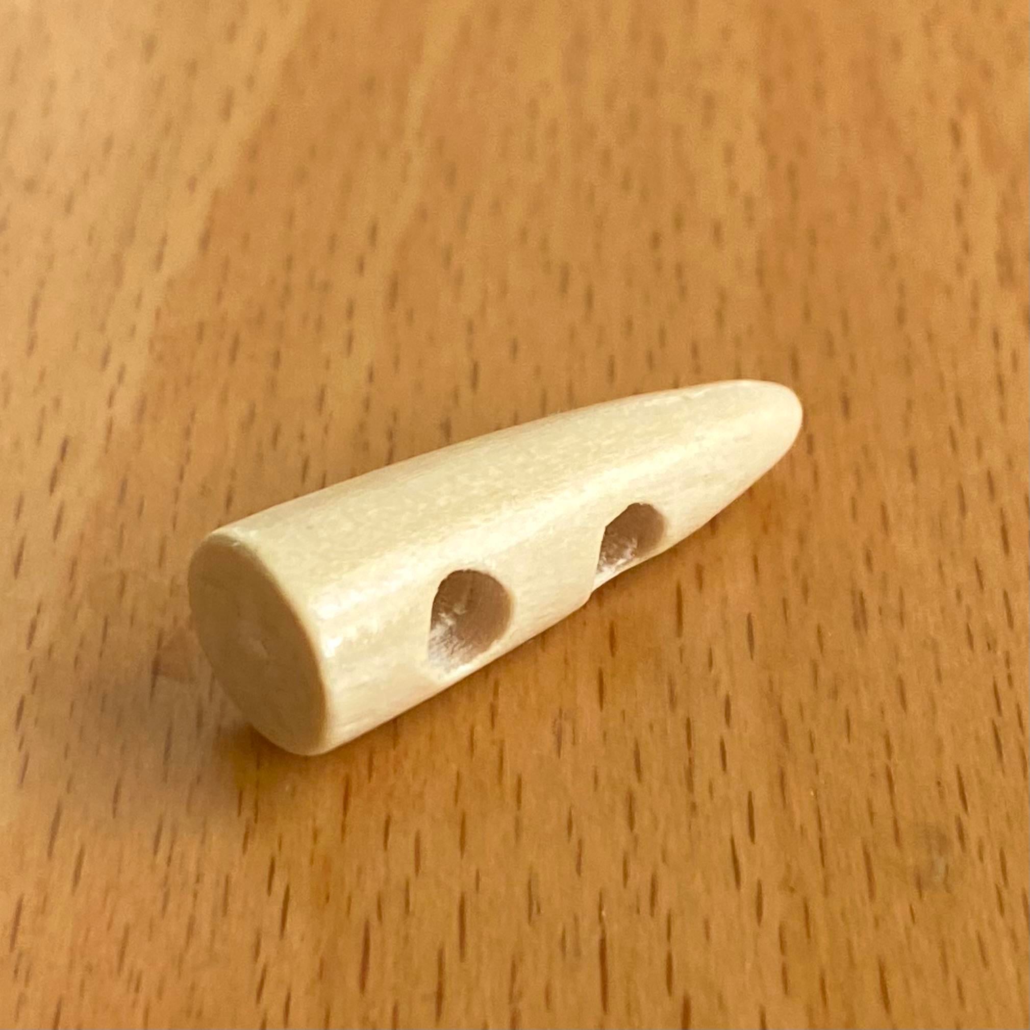 Ahşap Çoban Düğme 3 Cm Krem