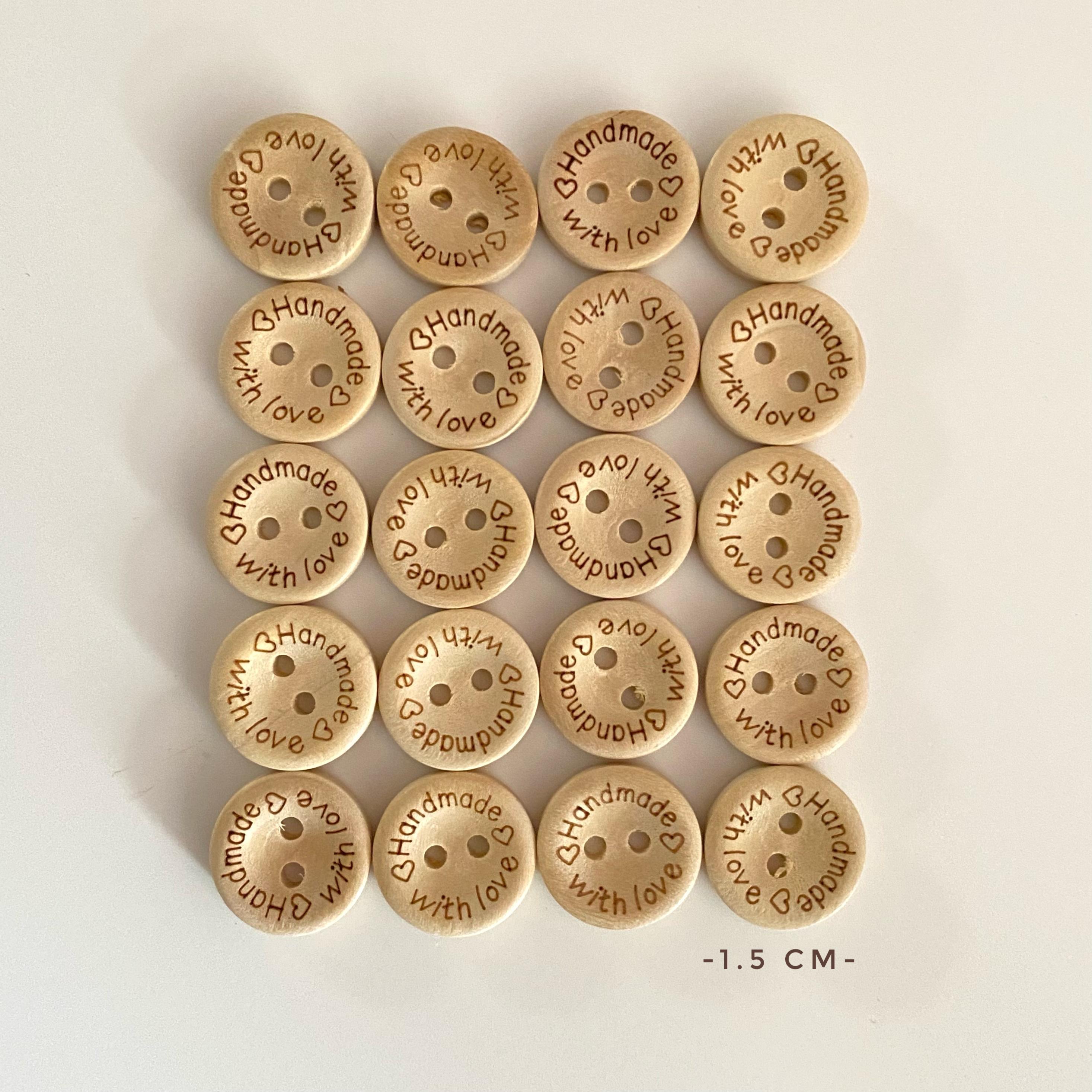 Ahşap Handmade Düğme 1.5 Cm 20 Adet