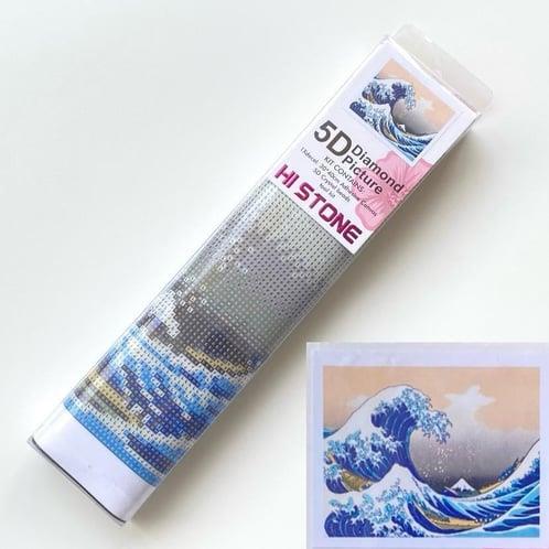Boncuklu Taşlı Pano Çocuklar İçin Mozaik Elmas Goblen Diamond Tablo 30x 40 Cm Deniz Dalgası