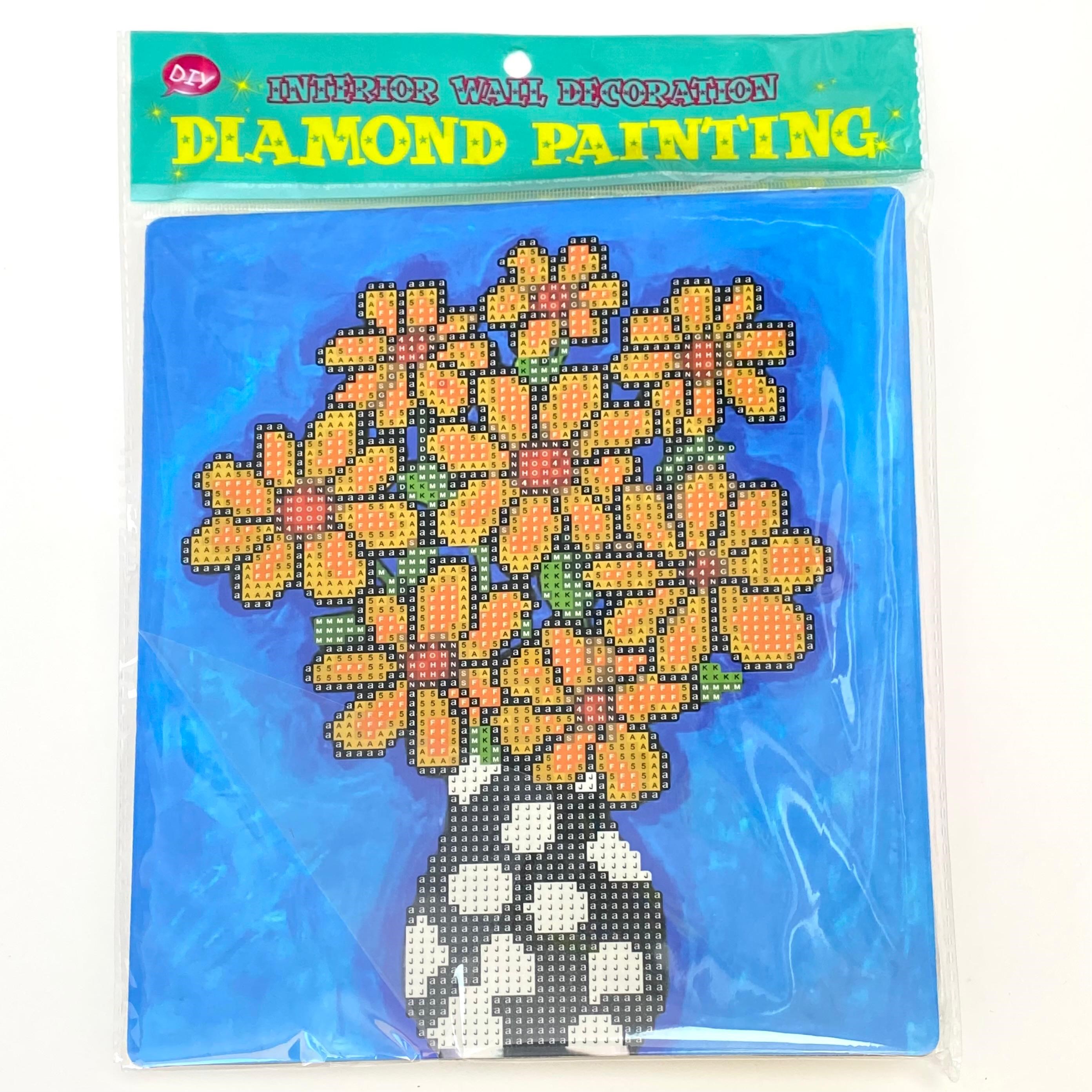 Boncuklu Taşlı Pano Mozaik Elmas Goblen Çocuklar İçin Diamond Tablo 21x 25 Cm Kavanozda Çiçek