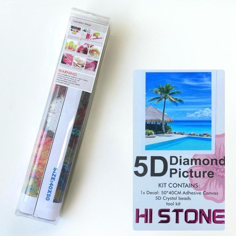 Boncuklu Taşlı Pano Mozaik Elmas Goblen Diamond Tablo 50 X 40 Cm Tatil Zamanı