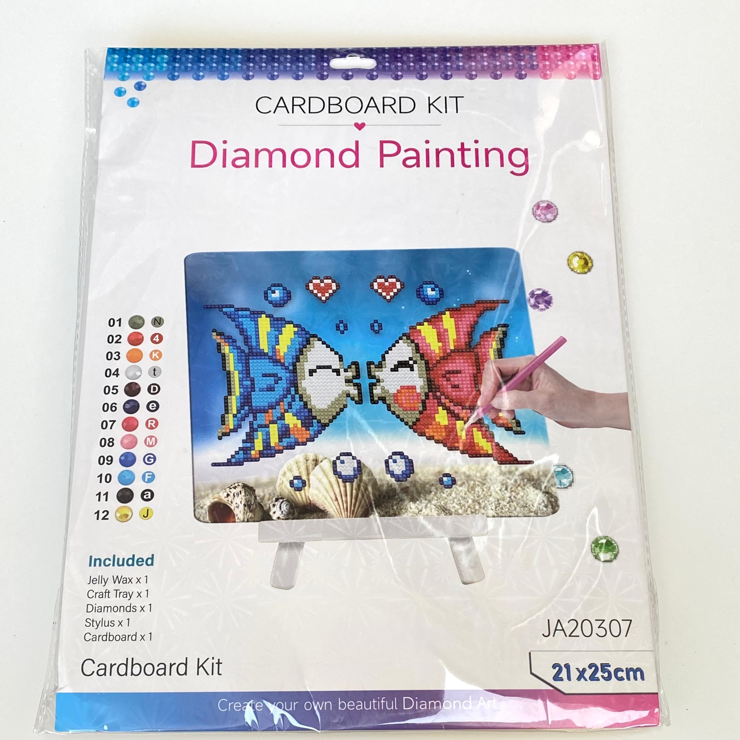 Boncuklu Taşlı Pano Mozaik Elmas Goblen Çocuklar İçin Diamond Tablo 21x 25 Cm Balıkların Aşkı