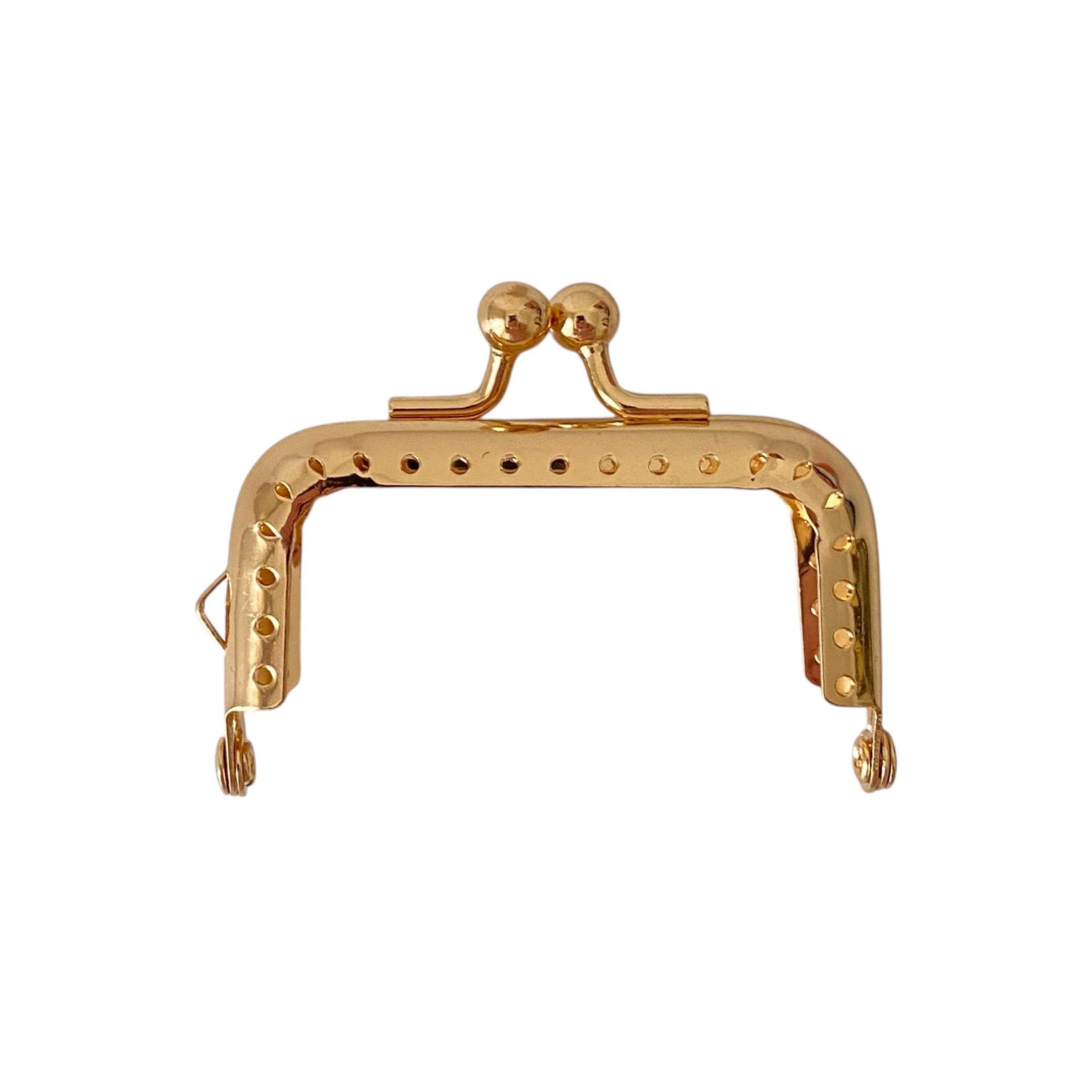 Çanta ve Cüzdan Klipsi Altın Renk Köşeli Model 6,5 Cm