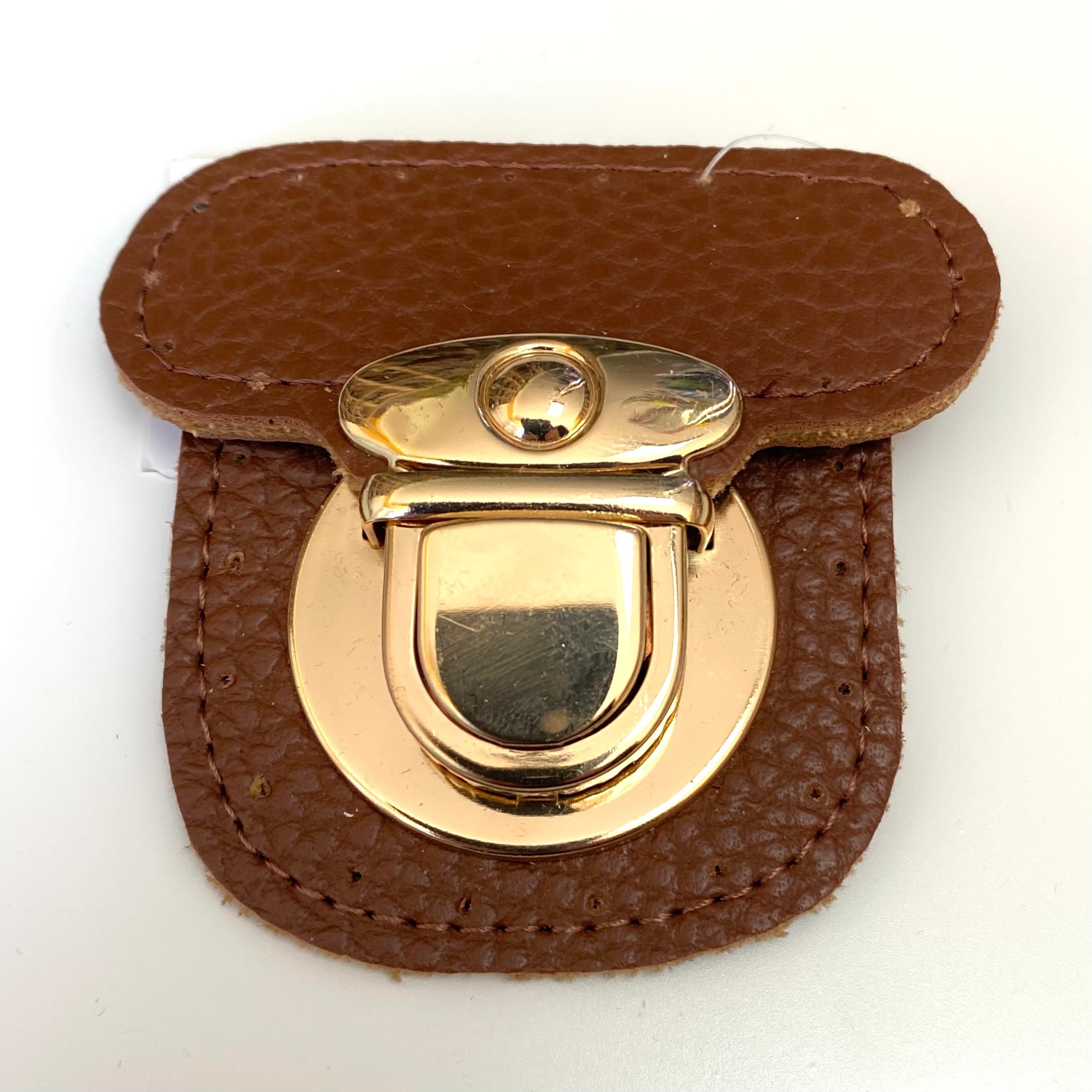 Derili Çanta Kiliti 6 x 6 Cm Taba - Altın