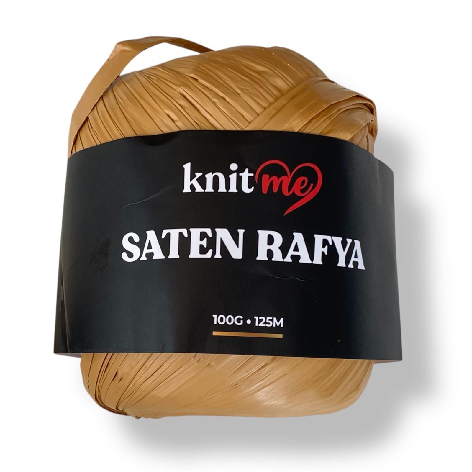 Knit Me Saten Rafya-Raffia İplik 100 Gr Sütlü Kahve
