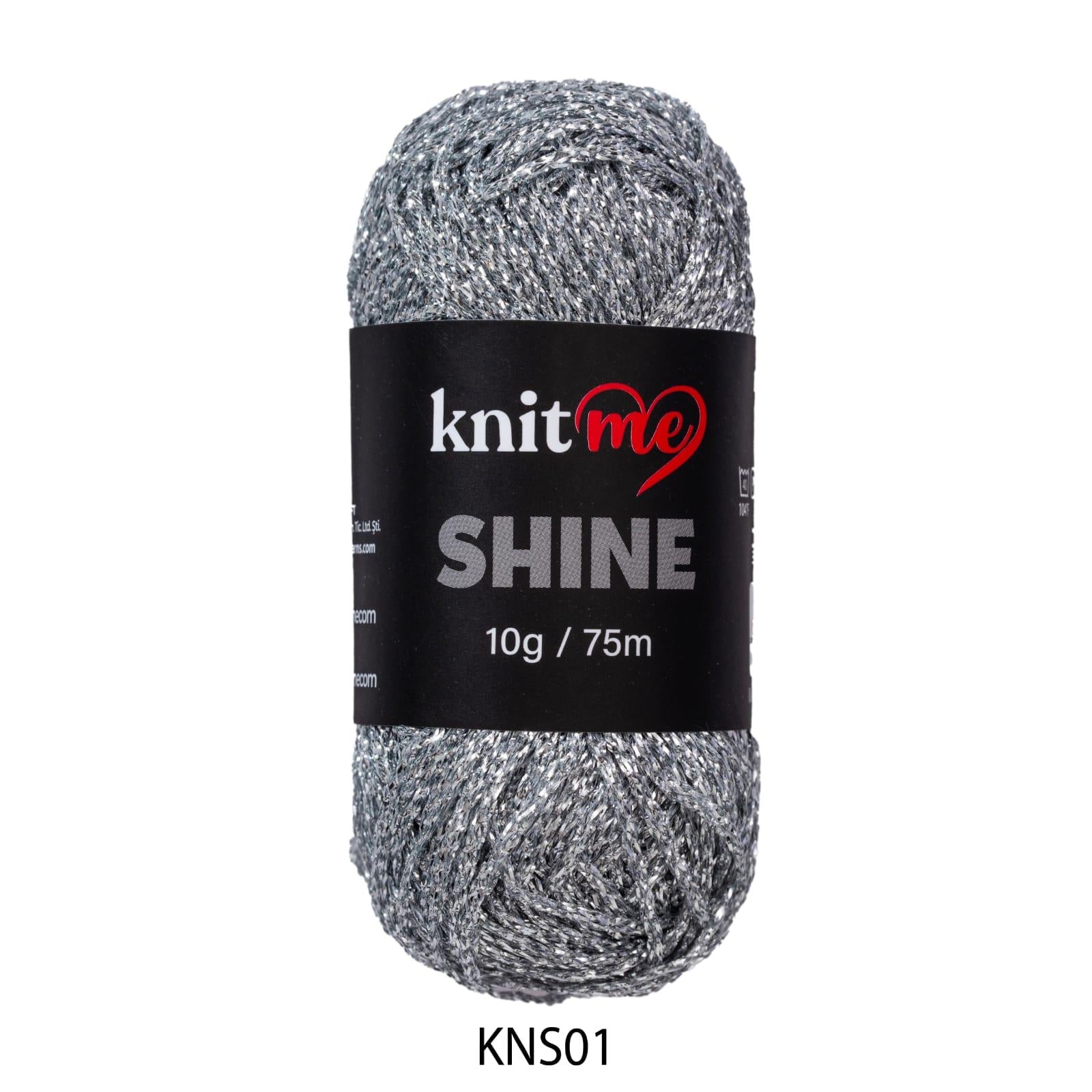 Knitme Shine 01 Sim Karışım ve Dekorasyon Örgü İpliği 10 Gr