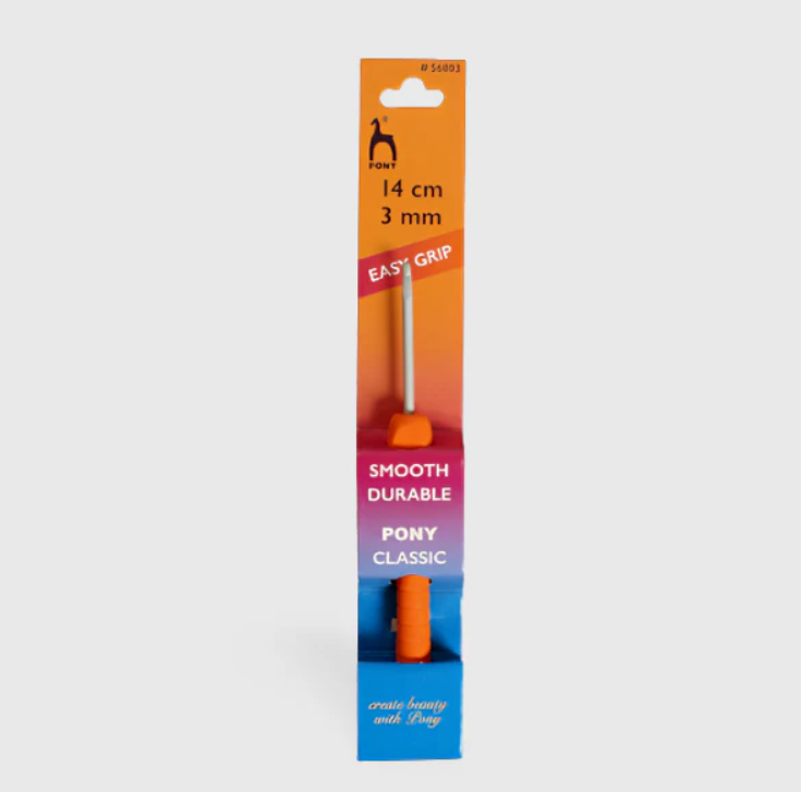 Pony Easy Grip Plastik Saplı Tığ 3 mm 14 cm