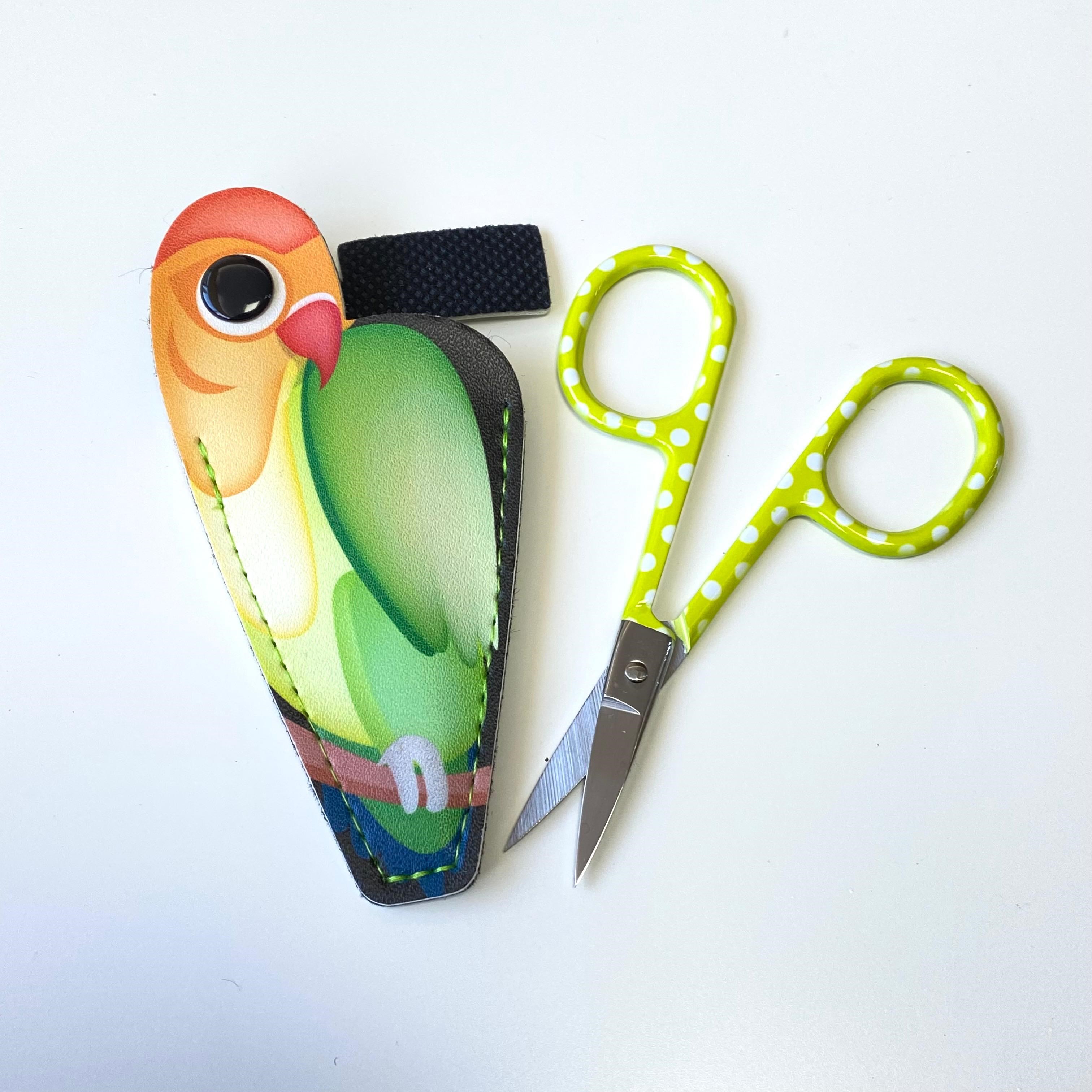 Puantiye Nakış ve Dikiş Kılıflı Makası 9.3 Cm B4849 Yeşil