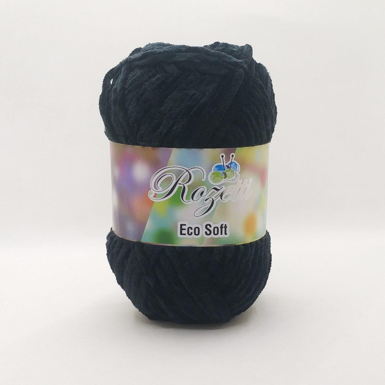 Rozetti Eco Soft İhraç Fazlası Ucuz Kadife İplik Siyah