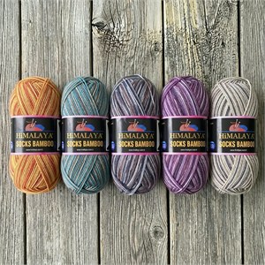 Himalaya Socks Bamboo Yün Ve Bambu Karışım El Örgü İplik