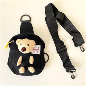 Mackbear Bear Cross Body Bag Çanta Çapraz Omuz Çantası Siyah