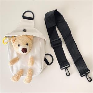 Mackbear Bear Cross Body Bag Çanta Çapraz Omuz Çantası Beyaz