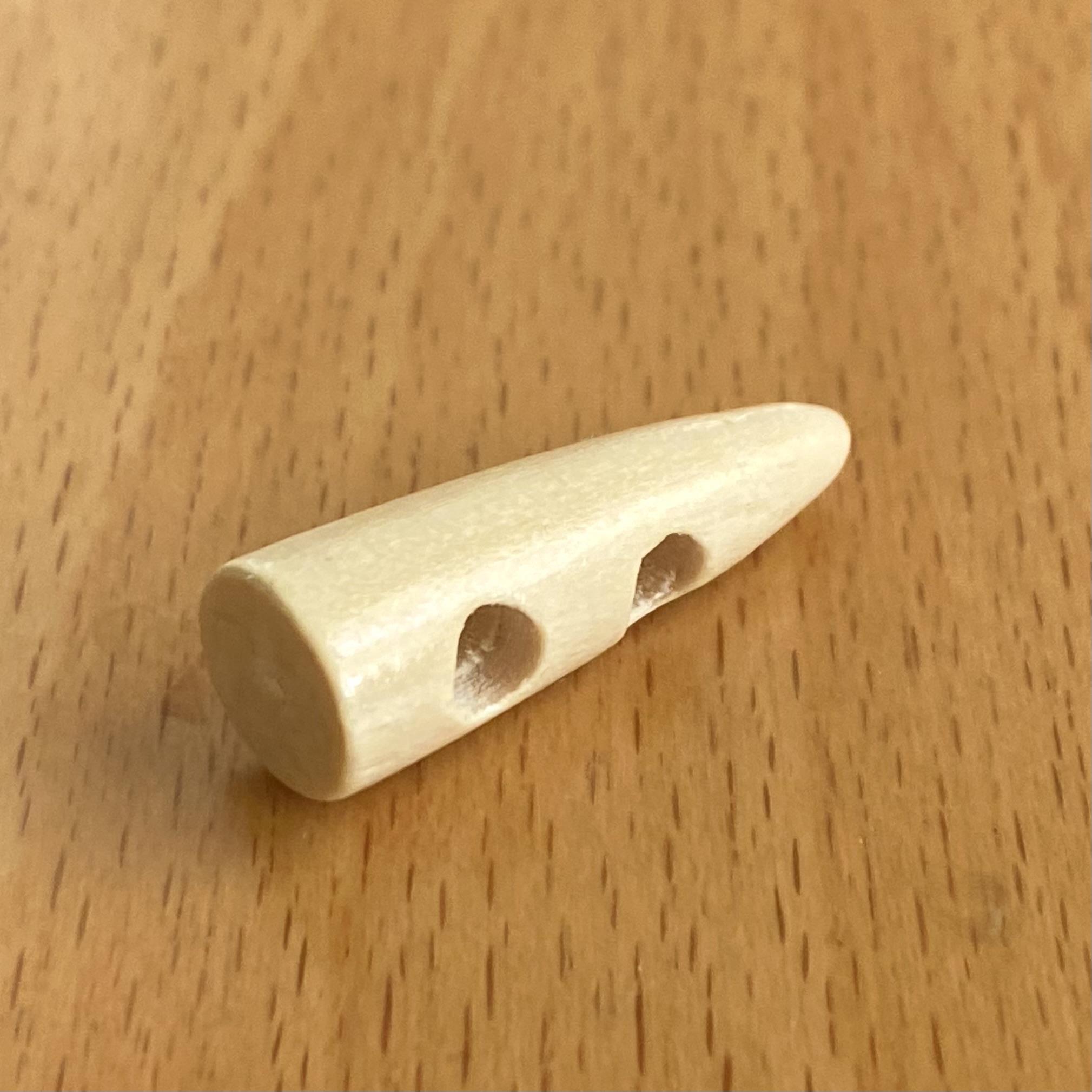 Ahşap Çoban Düğme 3 Cm Krem