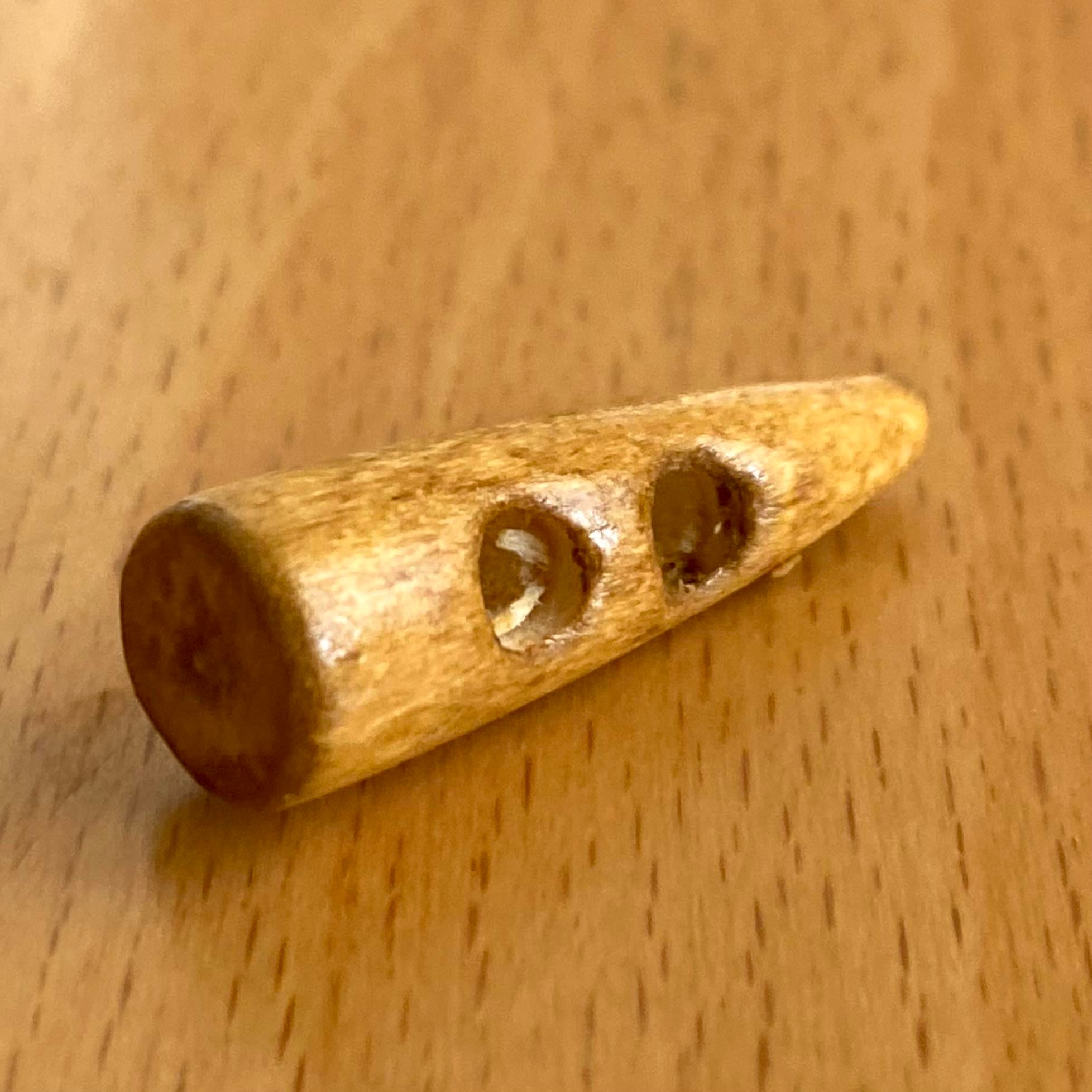 Ahşap Çoban Düğme 3 Cm Sütlü Kahve