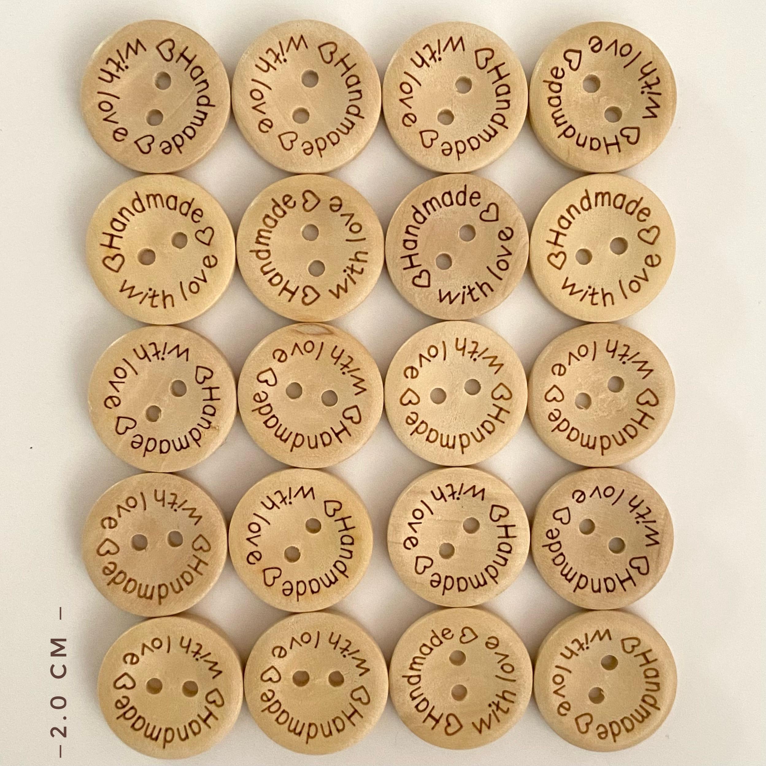 Ahşap Handmade Düğme 2 Cm 20 adet