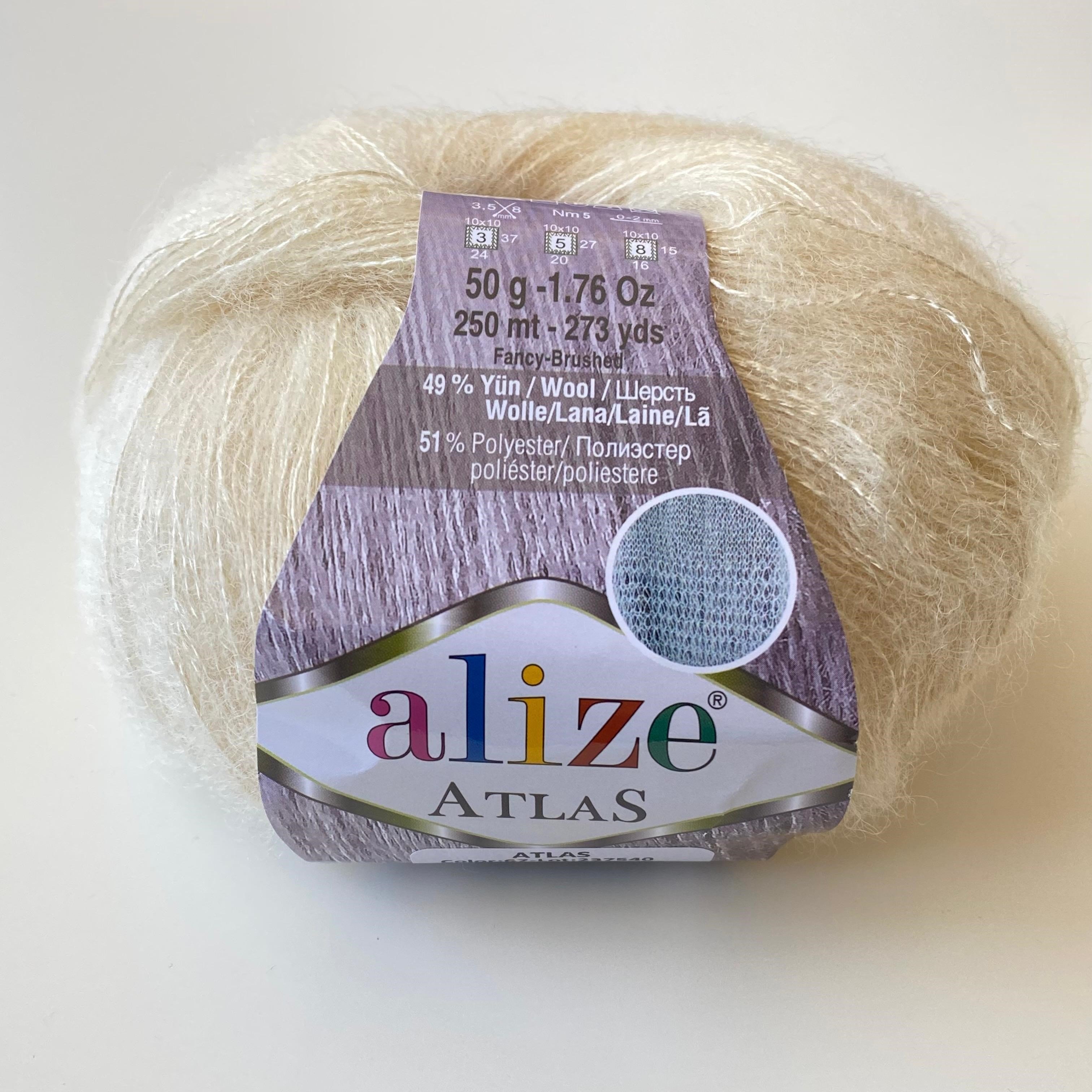 Alize Atlas Örgü İpliği % 49 Yünlü 5 Adet (250 Gr)  67
