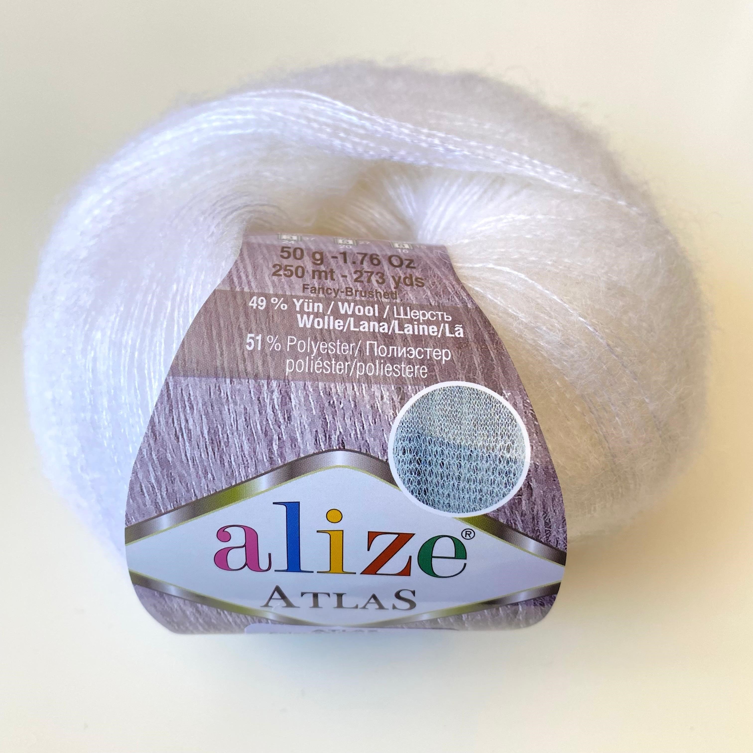 Alize Atlas Örgü İpliği % 49 Yünlü 5 Adet (250 Gr)  55