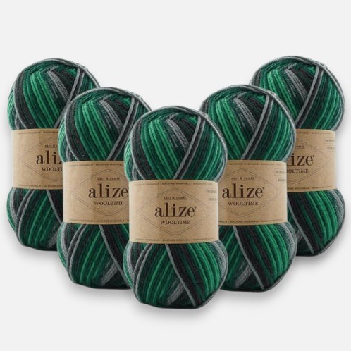 Alize Wooltime 11012 Örgü İpi %75 Yünlü 5 Adet