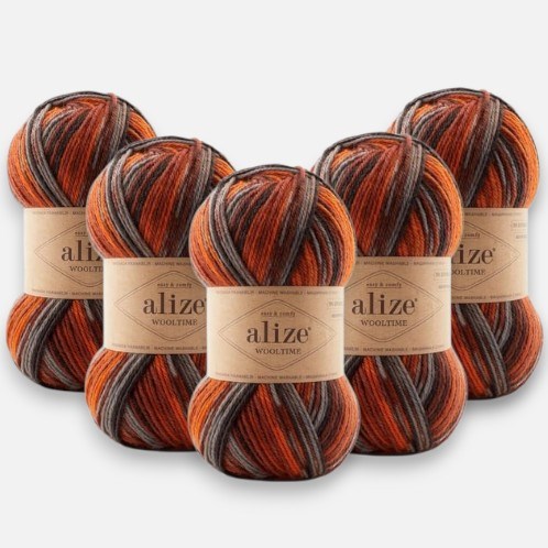 Alize Wooltime 11014 Örgü İpi %75 Yünlü 5 Adet
