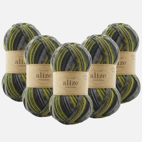 Alize Wooltime 11019 Örgü İpi %75 Yünlü 5 Adet