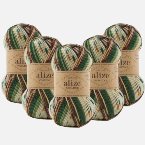 Alize Wooltime 11021 Örgü İpi %75 Yünlü 5 Adet