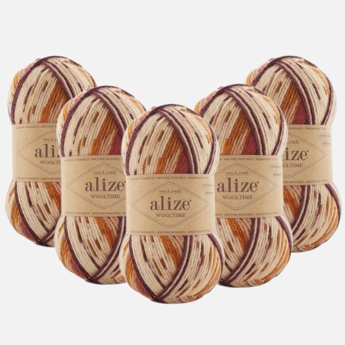 Alize Wooltime 11022 Örgü İpi %75 Yünlü 5 Adet