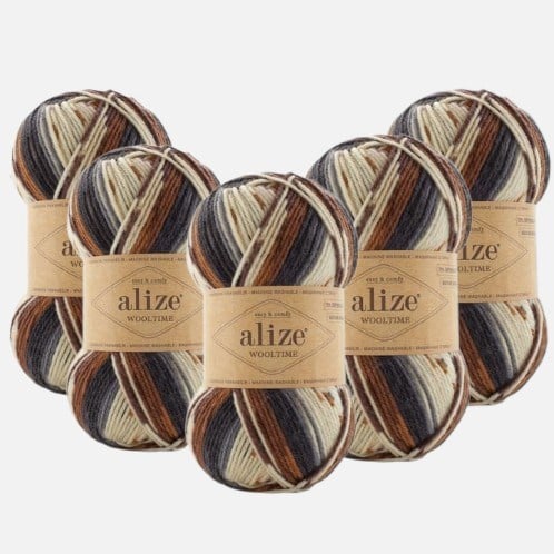 Alize Wooltime 11024 Örgü İpi %75 Yünlü 5 Adet