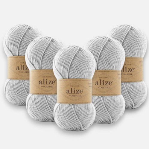 Alize Wooltime 208 Örgü İpi %75 Yünlü 5 Adet