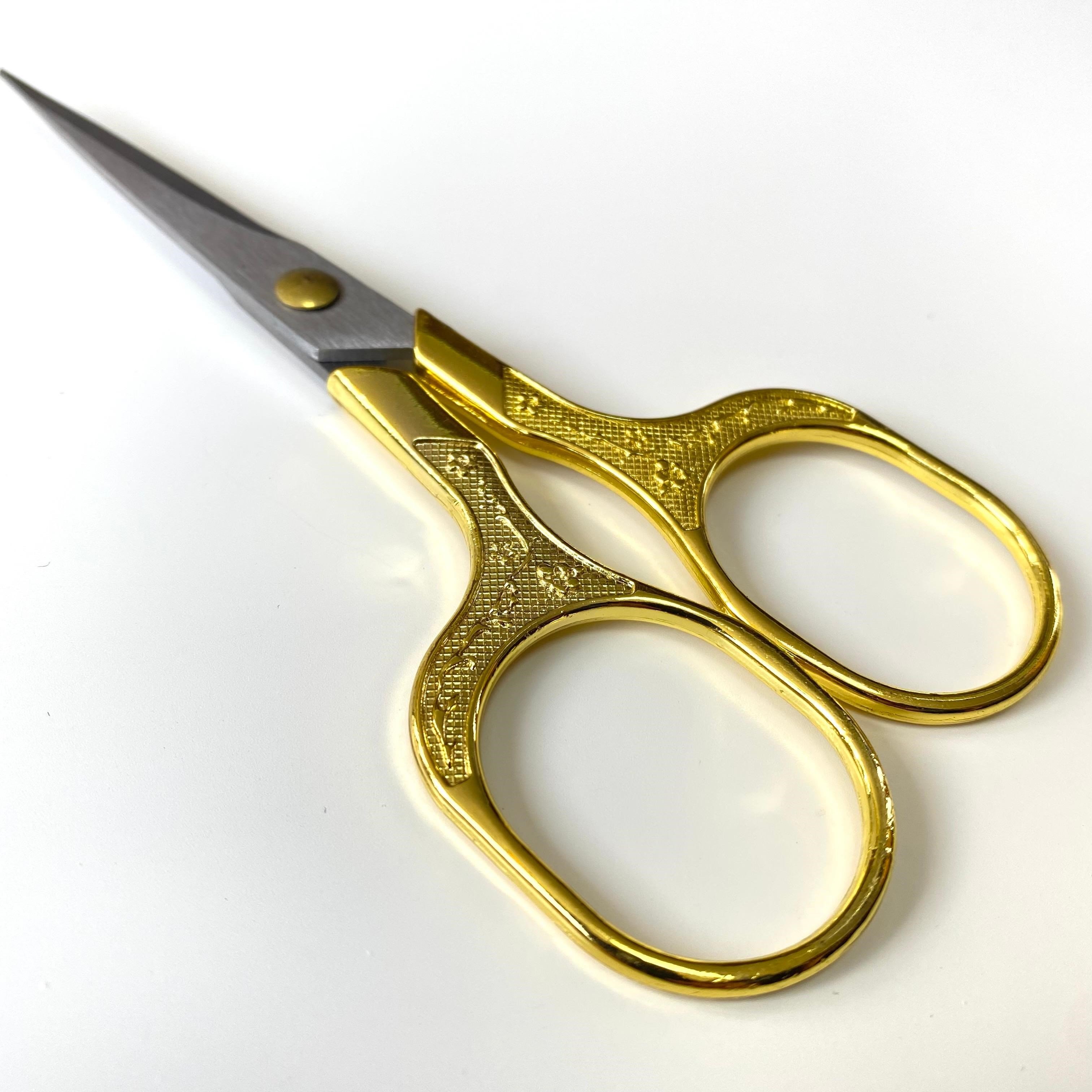Antik Desenli Dikiş ve Nakış Makası 12.5 Cm Altın 53920